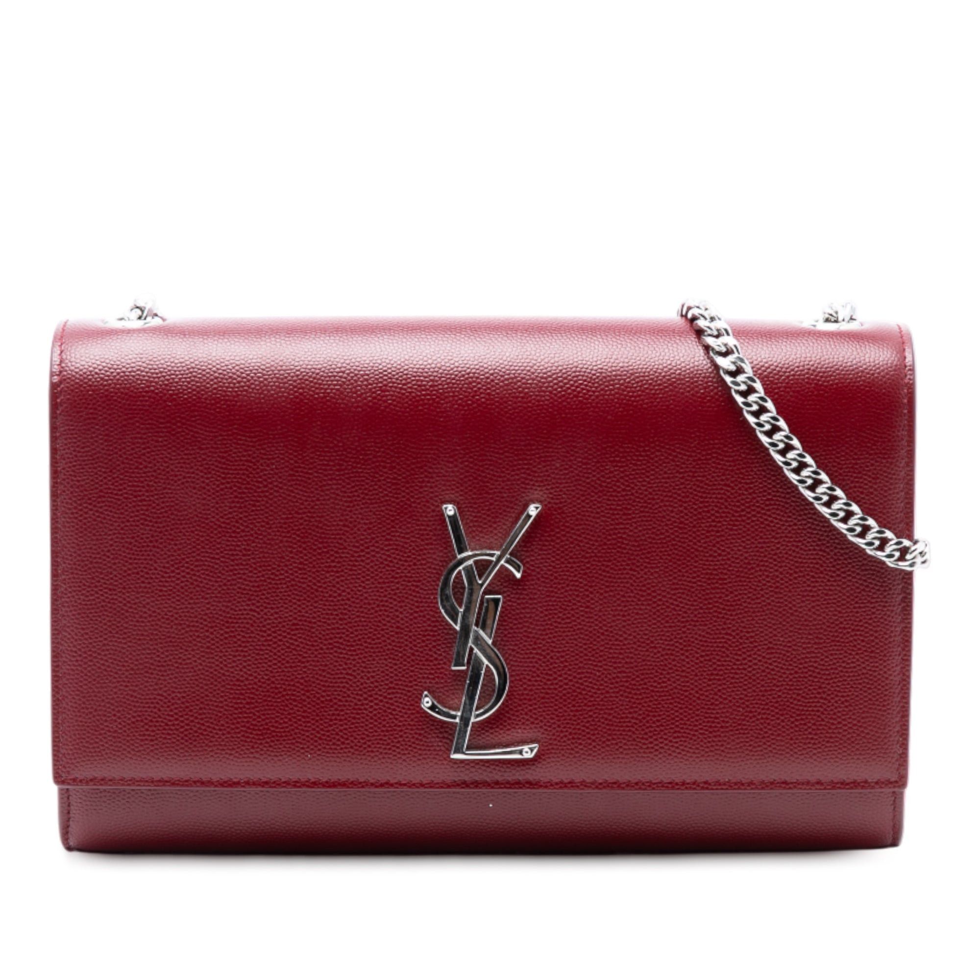 Saint Laurent Paris Medium Grain De Poudre Monogram Kate Crossbody Size ONE SIZE - 1 Thumbnail