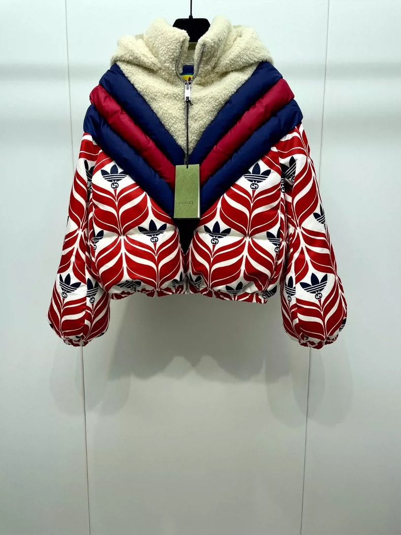 Gucci Gucci Co-branded lamb wool stitched cotton clothes jacket 2 Size XXS / US 00 / IT 34 - 1 Thumbnail