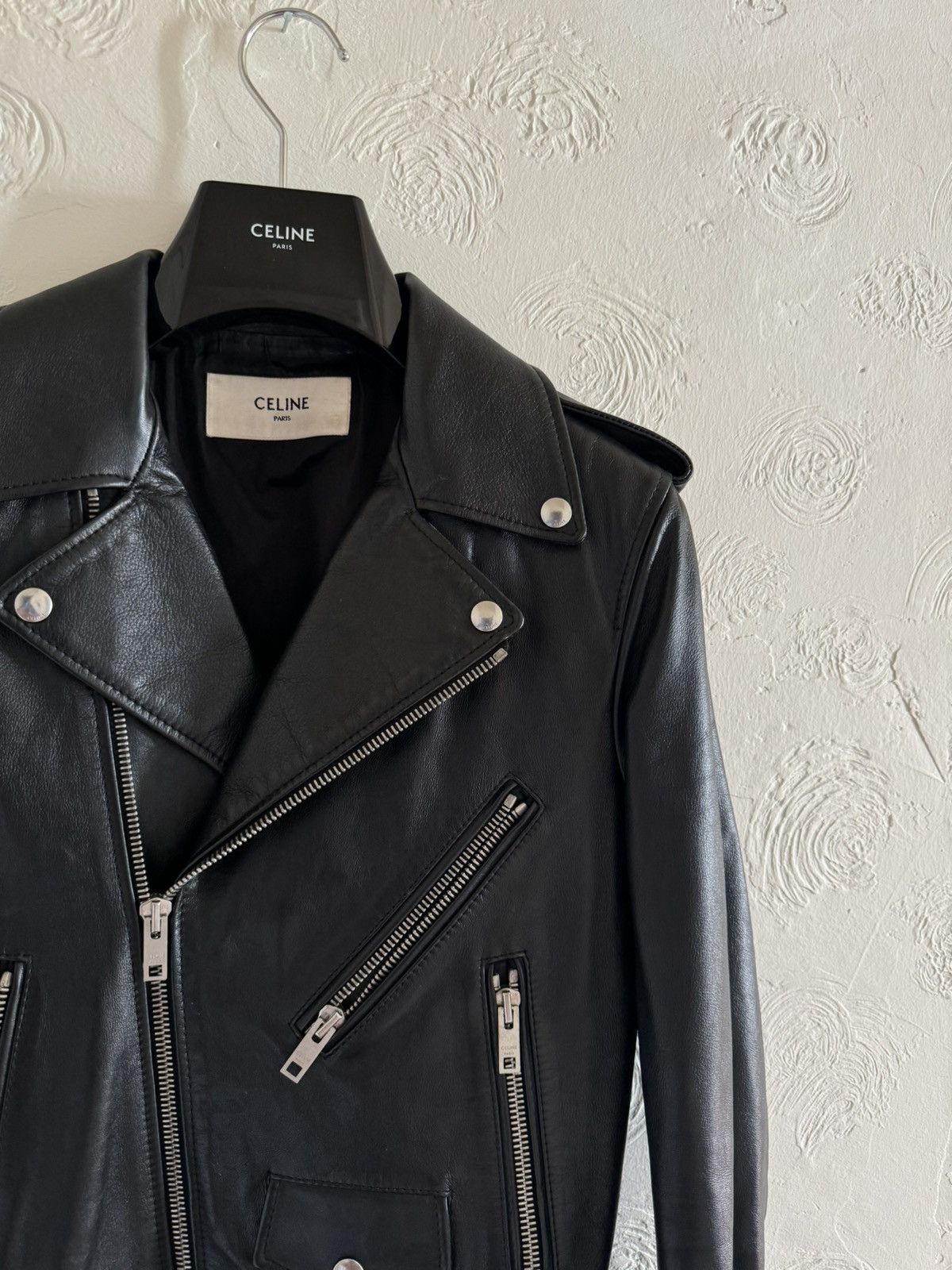 Celine × Hedi Slimane Celine Leather Jacket Biker Motorcycle 44 Size US S / EU 44-46 / 1 - 15 Thumbnail