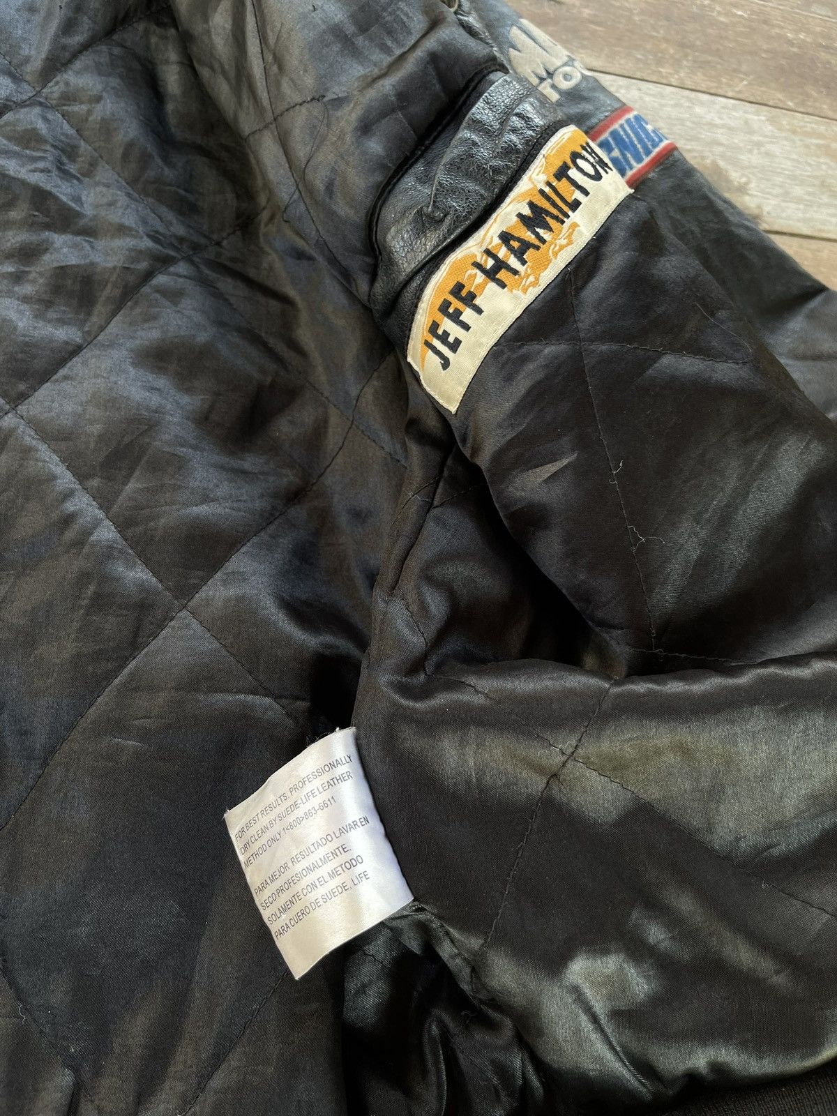 Jeff Hamilton JEFF HAMILTON NASCAR JACKET M&M FULL LEATHER Size US XL / EU 56 / 4 - 5 Thumbnail
