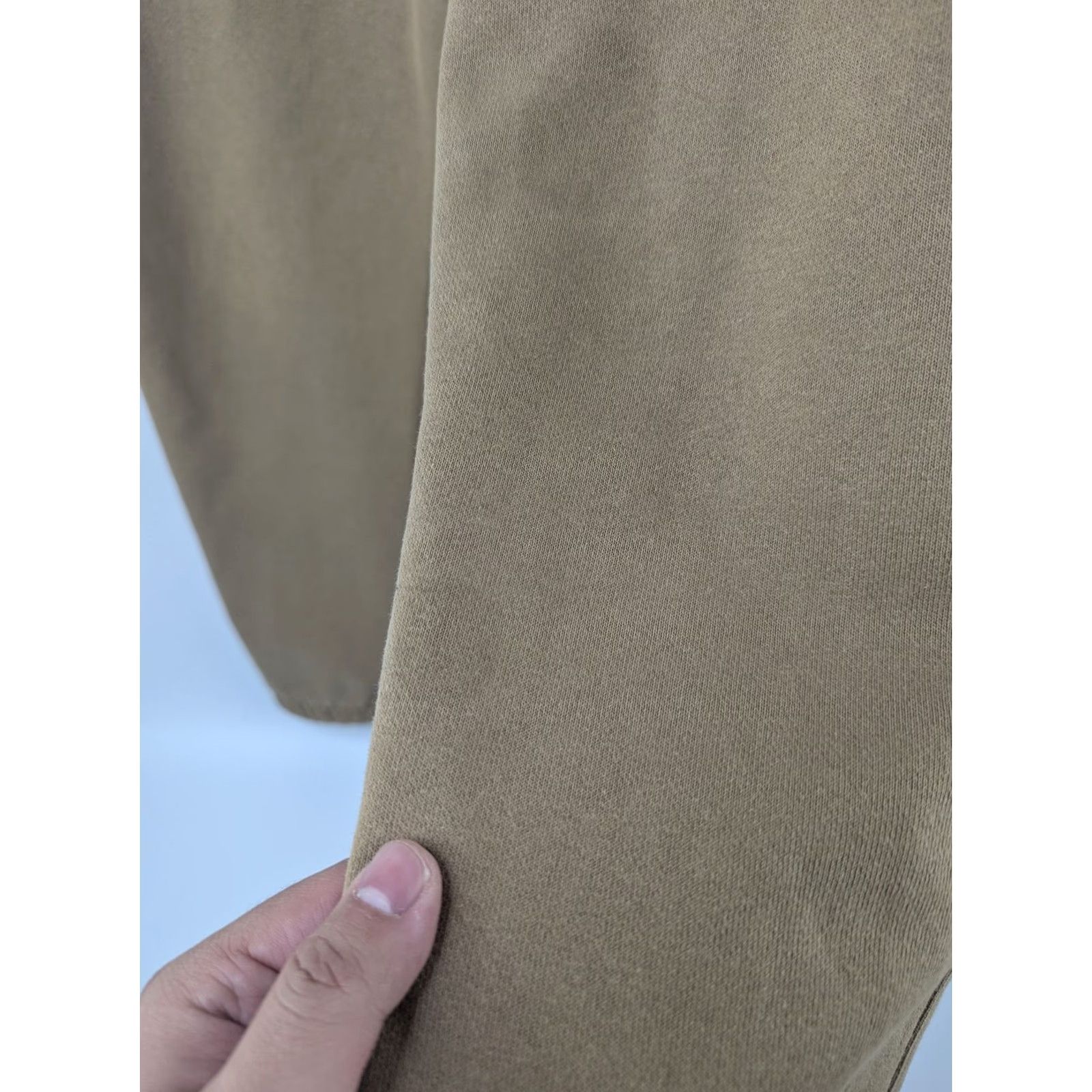 Champion Champion Life Sweatpants Mens Regular Beige Cotton Fleece Tailored 30in Inseam Zipper Drawstring Gym & Training Pants Size US 31 - 2 Thumbnail