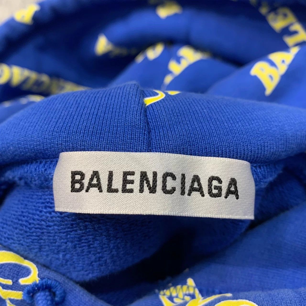 Balenciaga Balenciaga Blue Allover Print Hoodie L 95 New Size L / US 10 / IT 46 - 4 Thumbnail