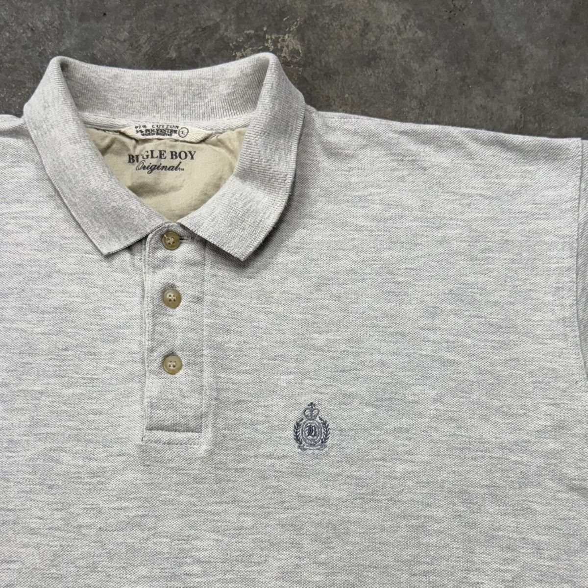 Bugle Boy Vintage Bugle Boy Minimal Gray Polo Large Size US L / EU 52-54 / 3 - 2 Thumbnail