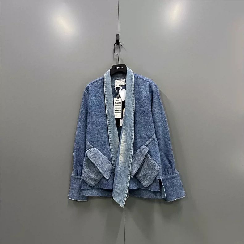 Greg Lauren greg lauren size 2 Blue denim pocket shirt 2506-Nextarrow Size US M / EU 48-50 / 2 - 1 Thumbnail