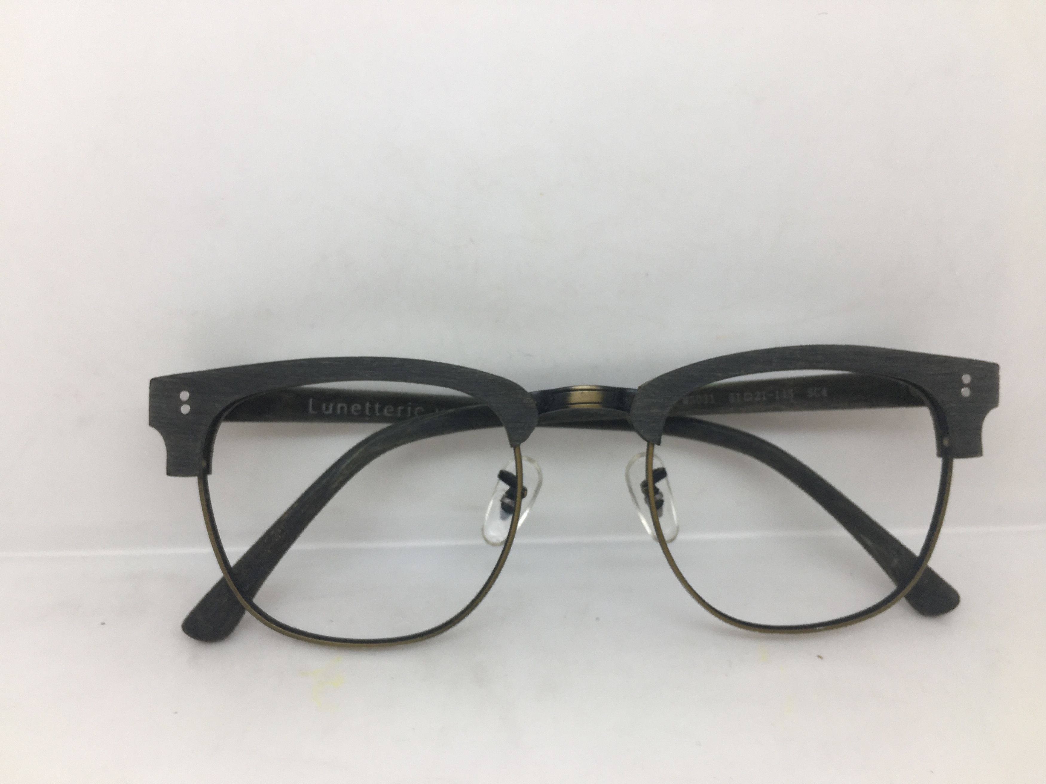 Other Lunetterie Faux Wood Malcolm X Grey Copper RX Eyeglasses Size ONE SIZE - 8 Thumbnail