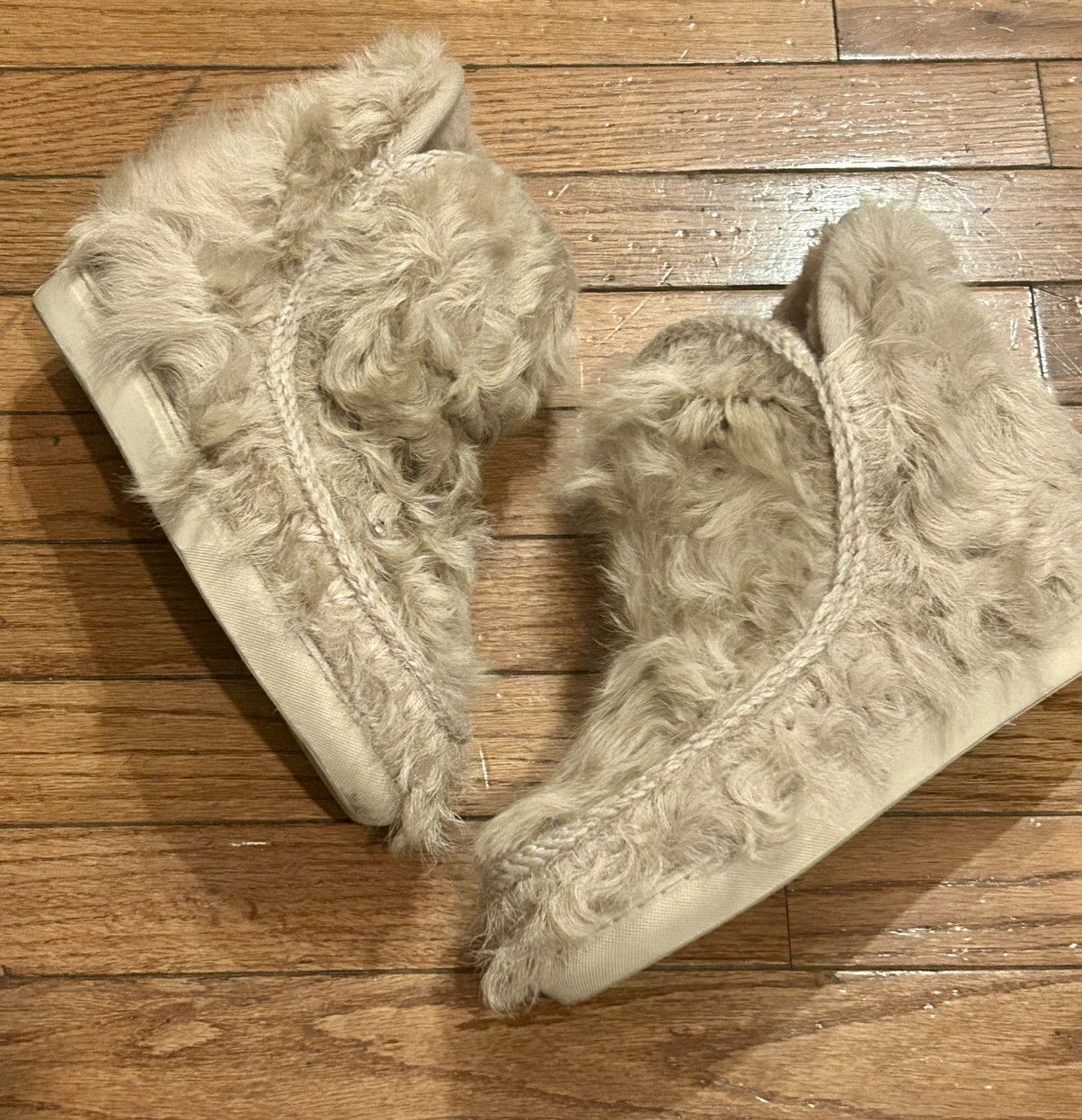 Mou MOU Cream Goat Hair Fur Eskimo Size US 8 / IT 38 - 6 Thumbnail