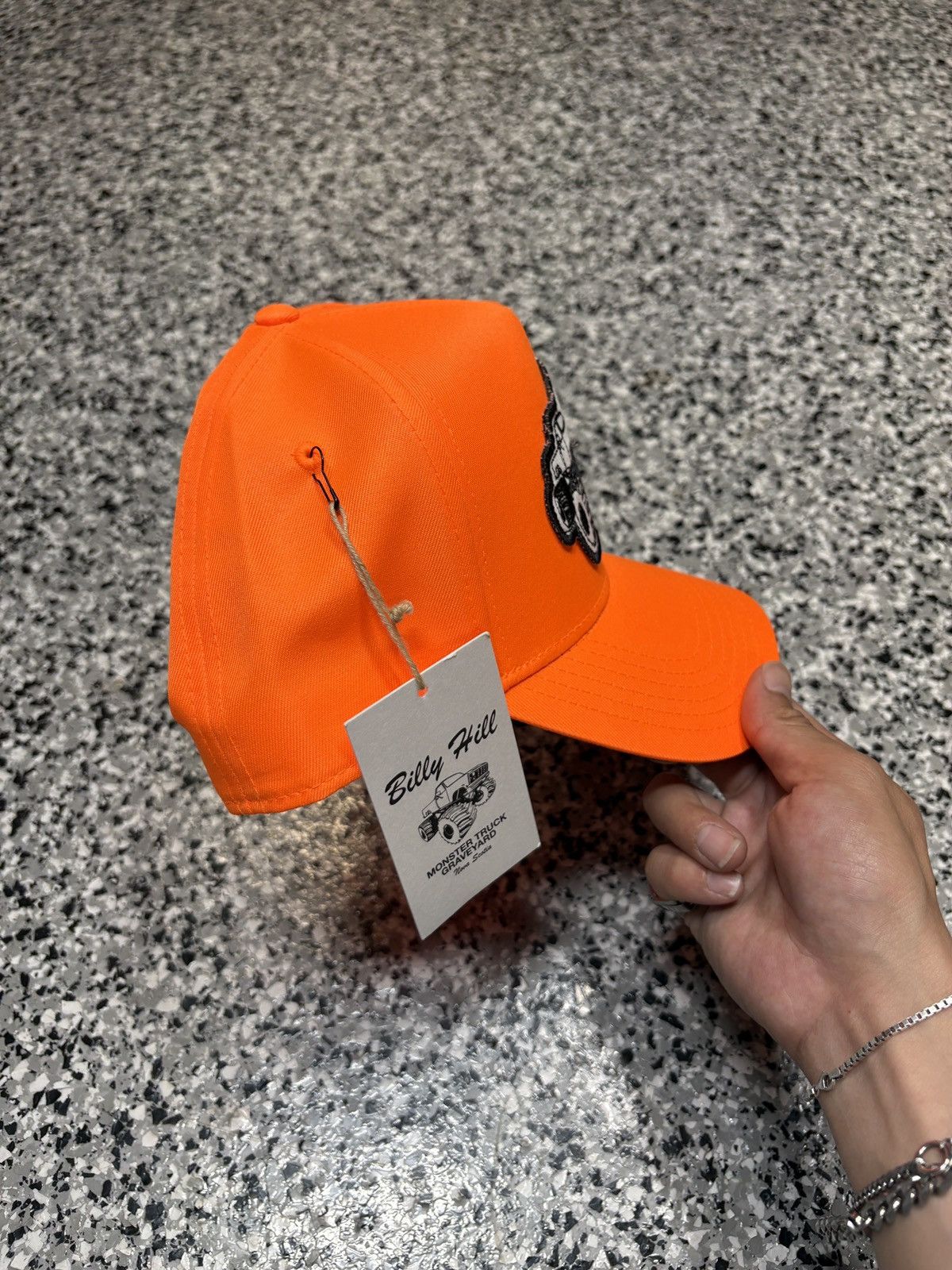 Billy Hill 2021 Billy Hill Neon Orange “Parts, S&S” Truckers Hat OSFM Size ONE SIZE - 4 Thumbnail