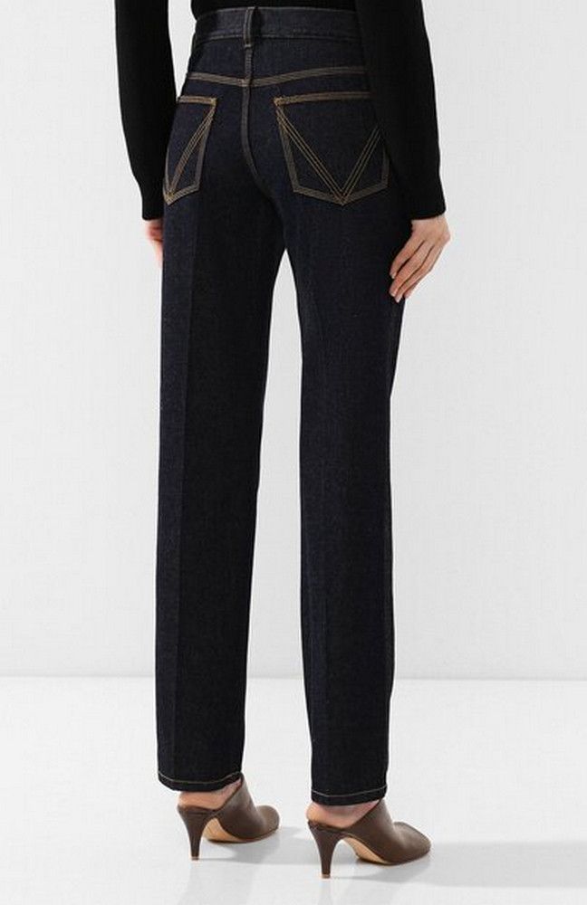 Bottega Veneta BOTTEGA VENETA navy blue straight leg jeans 38 IT / 2 US Size 26" / US 2 / IT 38 - 4 Thumbnail