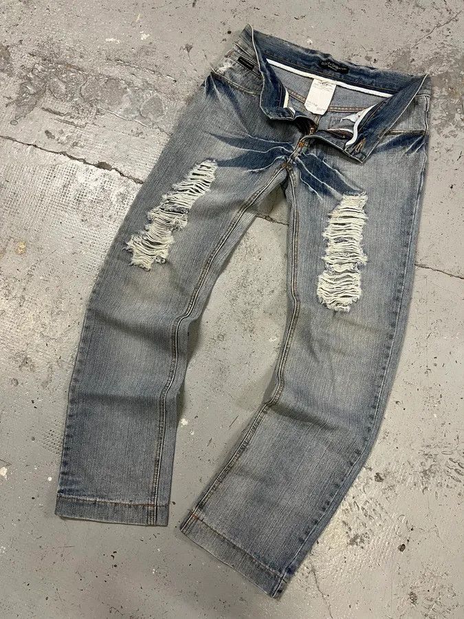 Dolce & Gabbana 2000s Dolce & Gabbana Distressed Denim Jeans Size US 31 - 6 Thumbnail