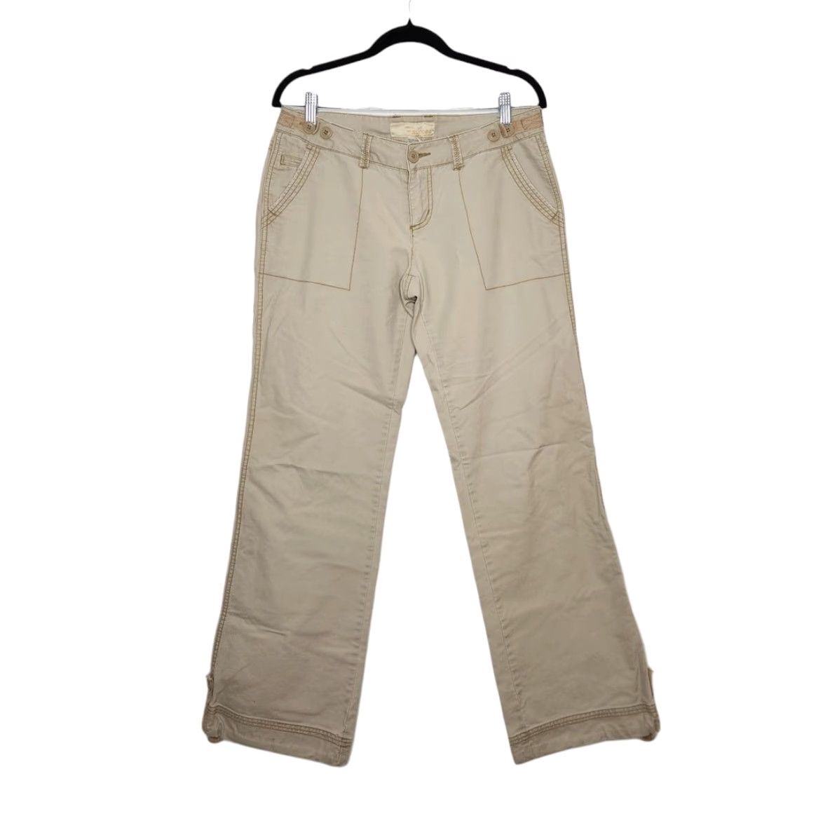 Vintage VINTAGE Maurices Khakis Women 6 Tan Regular Khaki Pants Cargo 39" Length 31" Inseam 8" Rise Grunge Bottoms Mens Womens Girls? Size 28" / US 6 / IT 42 - 2 Thumbnail