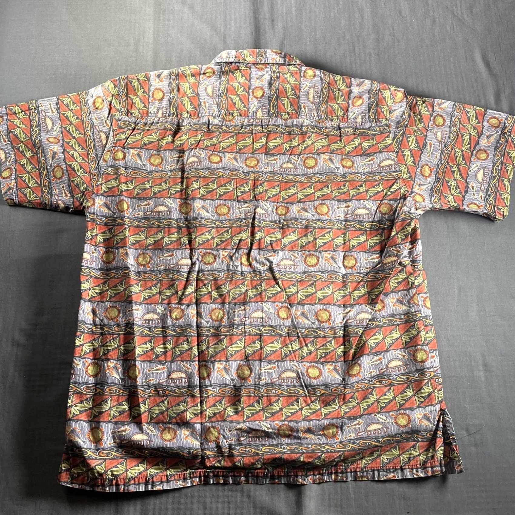 ALOHAS Kahala Shirt Mens XL Hawaiian tropical Aloha Turtle Print Button Front Casual Shirt Size US XL / EU 56 / 4 - 5 Thumbnail