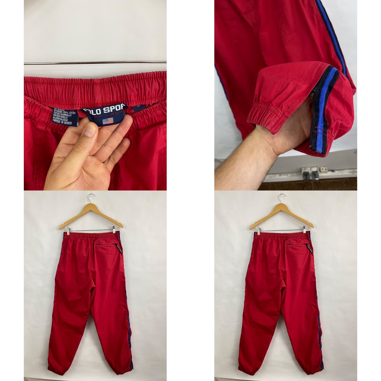 Polo Ralph Lauren VINTAGE Polo Ralph Lauren Pants Men L Red 90s Polo Sport Retro Hype Size US L / EU 52-54 / 3 - 8 Thumbnail