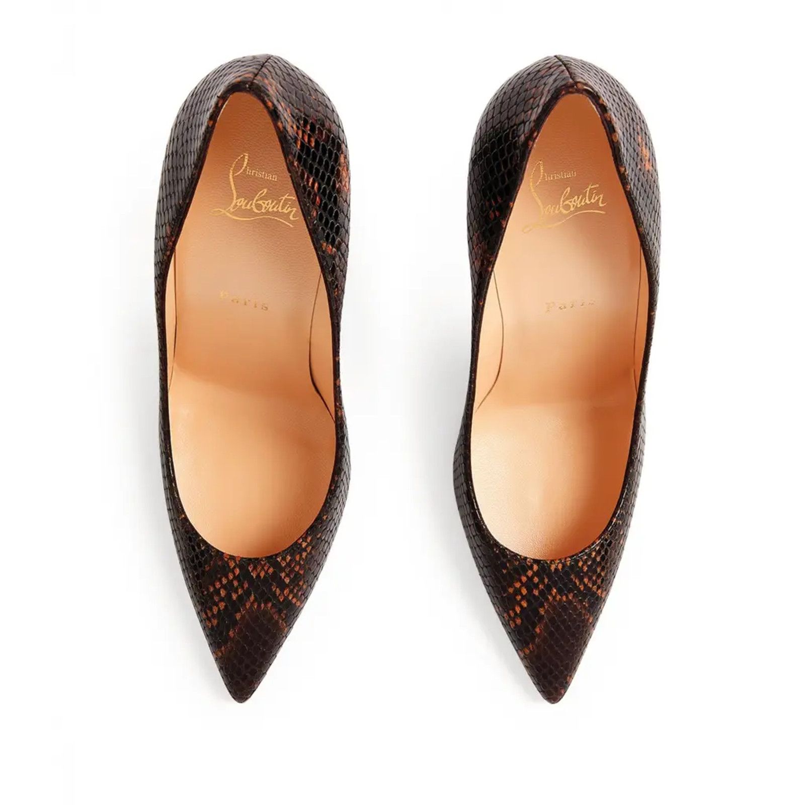 Christian Louboutin Kate 100 Calf Amazonia Dark Brown Pointed Toe Heel Pump 39 Size US 9 / IT 39 - 5 Thumbnail