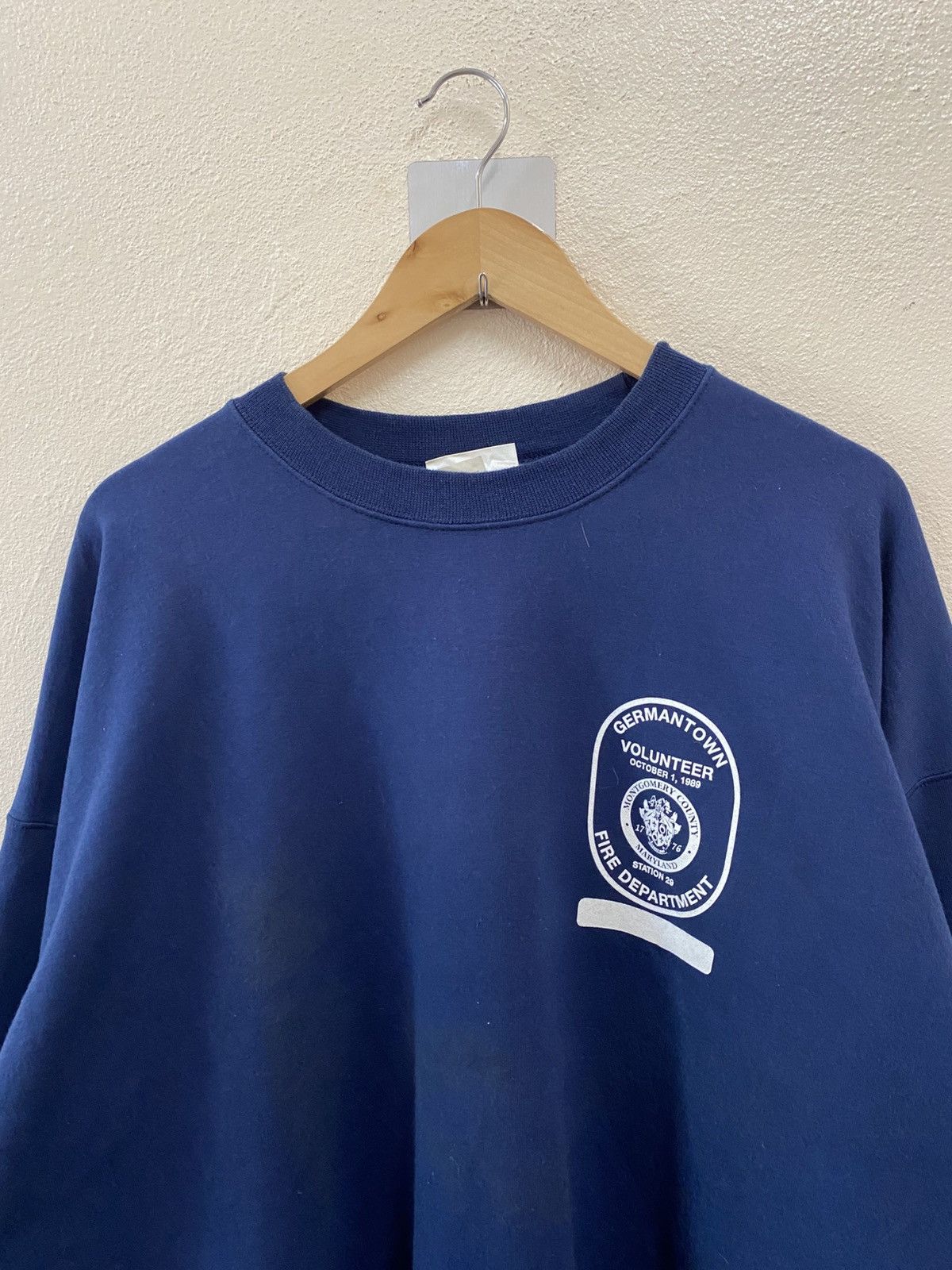 Hanes Vintage 80s Hanes Fire Department Montgomery County Size US XL / EU 56 / 4 - 6 Thumbnail