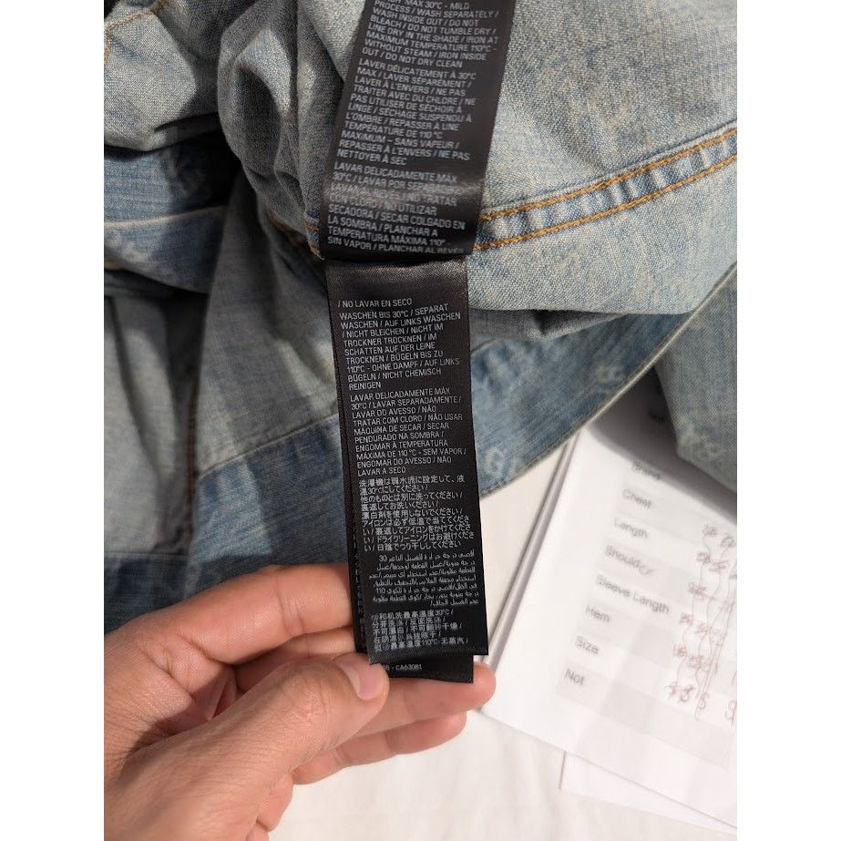 Balenciaga o1rshd1 Jacket Japanese Ring Blue Denim in Blonde Ring Size US L / EU 52-54 / 3 - 18 Thumbnail