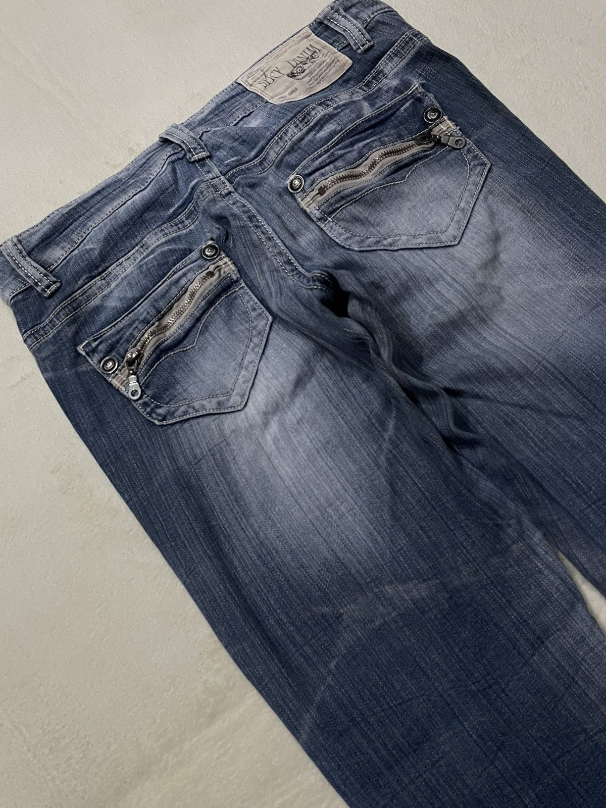 Japanese Brand Vintage Spicy Denim Skinny Faded Mudwash Denim Jeans Size US 33 - 17 Thumbnail