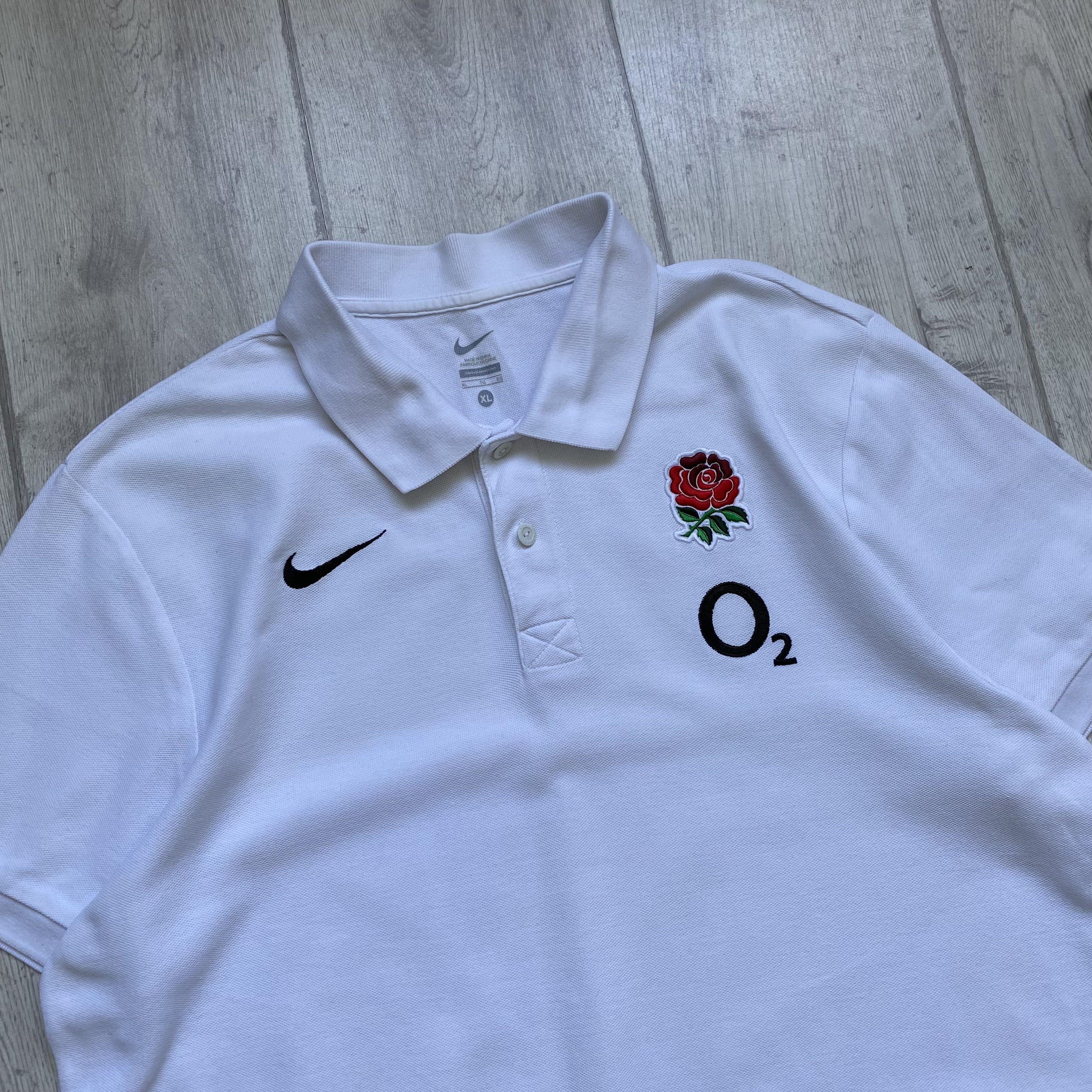 Nike 🏈 Blockore Nike England Rugby Polo tee jersey O2 Drill Size US XL / EU 56 / 4 - 3 Thumbnail