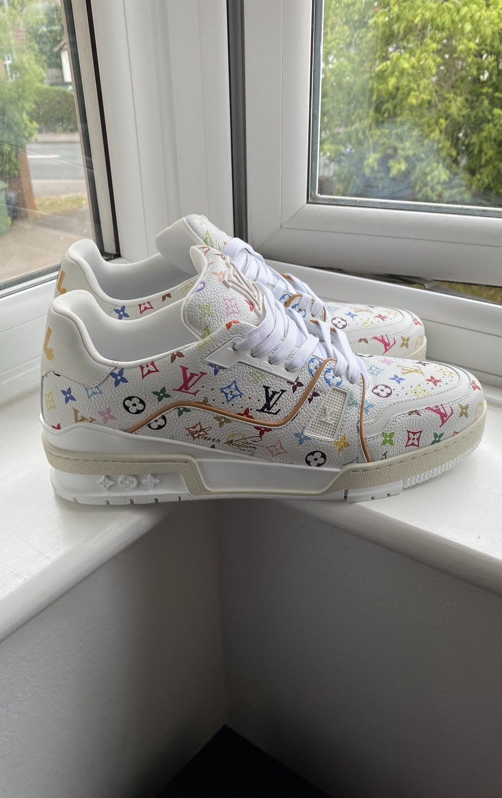 Louis Vuitton × Takashi Murakami LV x TM Trainer Sneaker Size US 9 / EU 42 - 2 Thumbnail