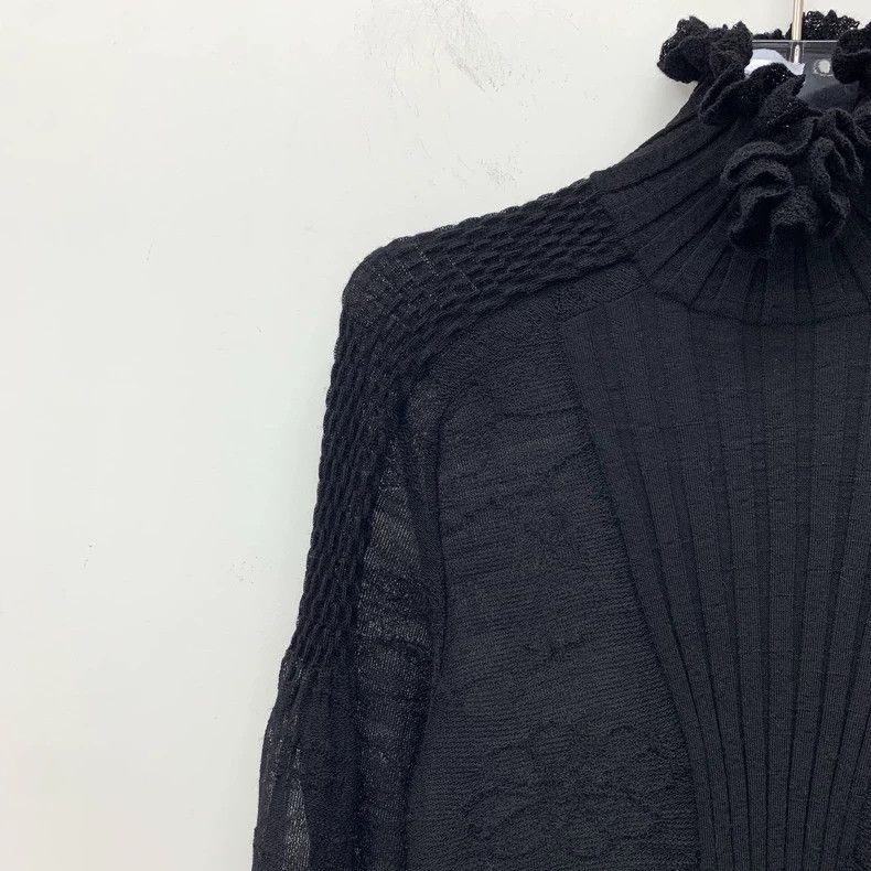 Chanel Chanel Black flared sleeve half-high collar wool sweater Size XS / US 0-2 / IT 36-38 - 3 Thumbnail