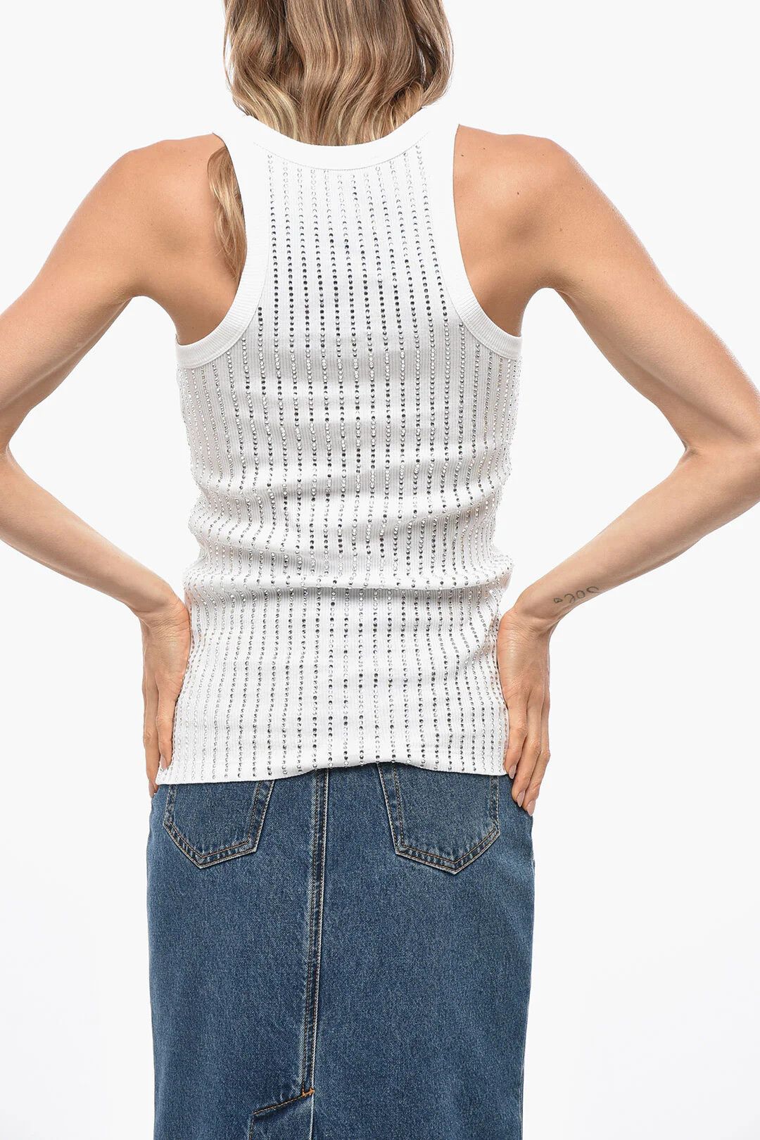 The Attico og1mm0426 Tank Top in White Size M / US 6-8 / IT 42-44 - 3 Thumbnail