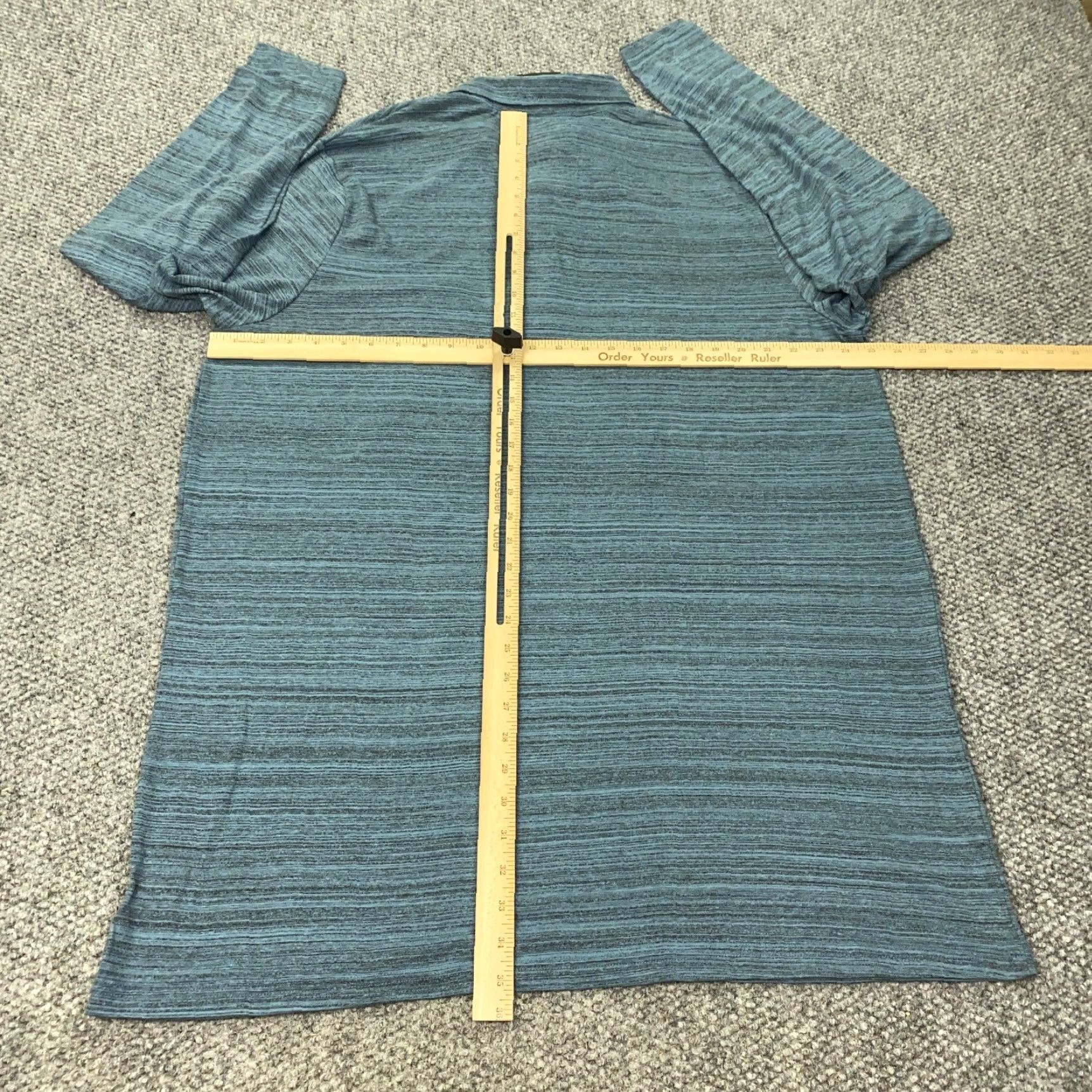 Vintage Winston Mens Polo Shirt 2XLT Blue Striped Long Sleeve Collared Cotton Polyester NWT Western Style Shirt Size US XXL / EU 58 / 5 - 5 Thumbnail