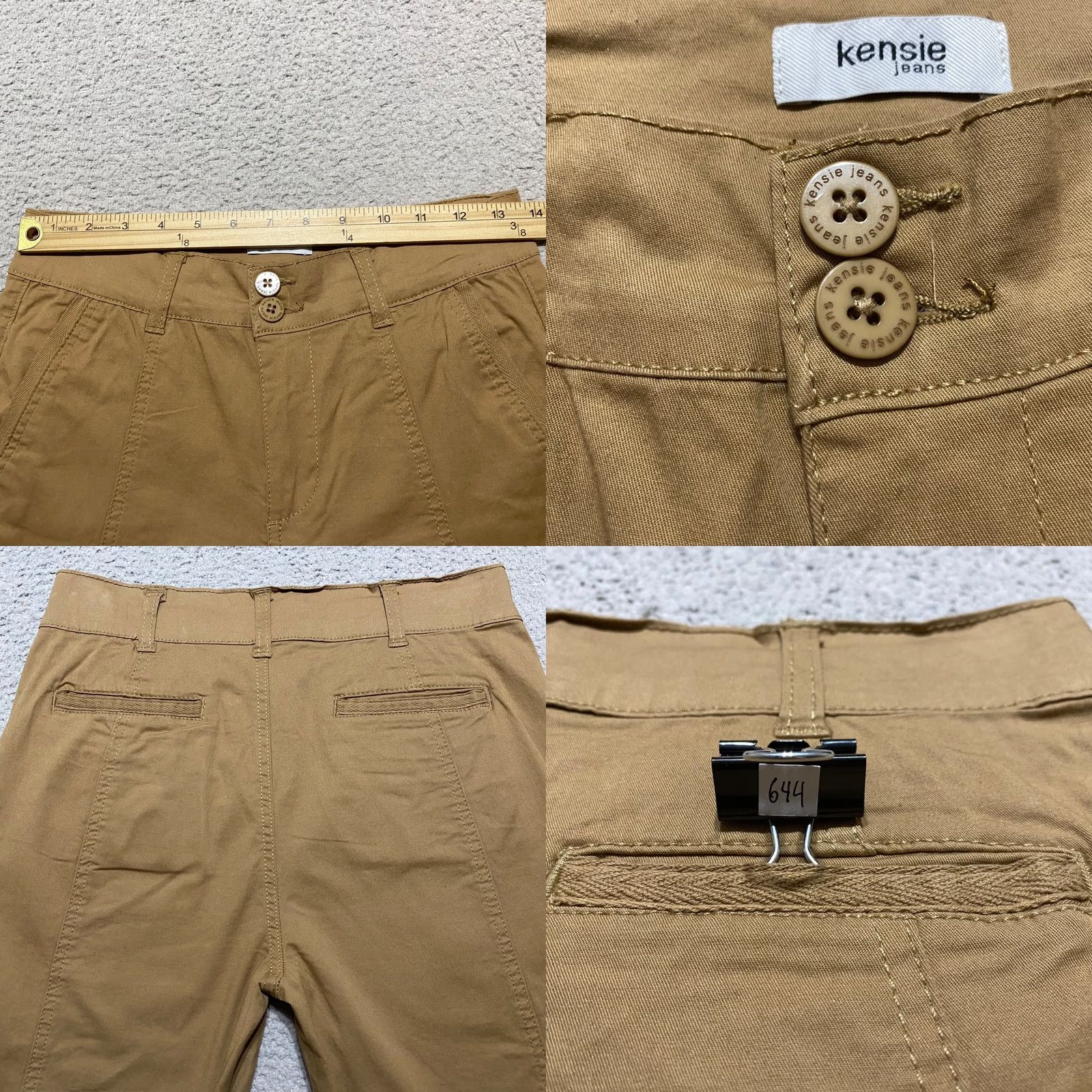 Vintage Kensie Jeans Womens Pants Beige Cargo Medium Wash Mid Rise Straight Jogger 2 XS? Size 26" / US 2 / IT 38 - 8 Thumbnail