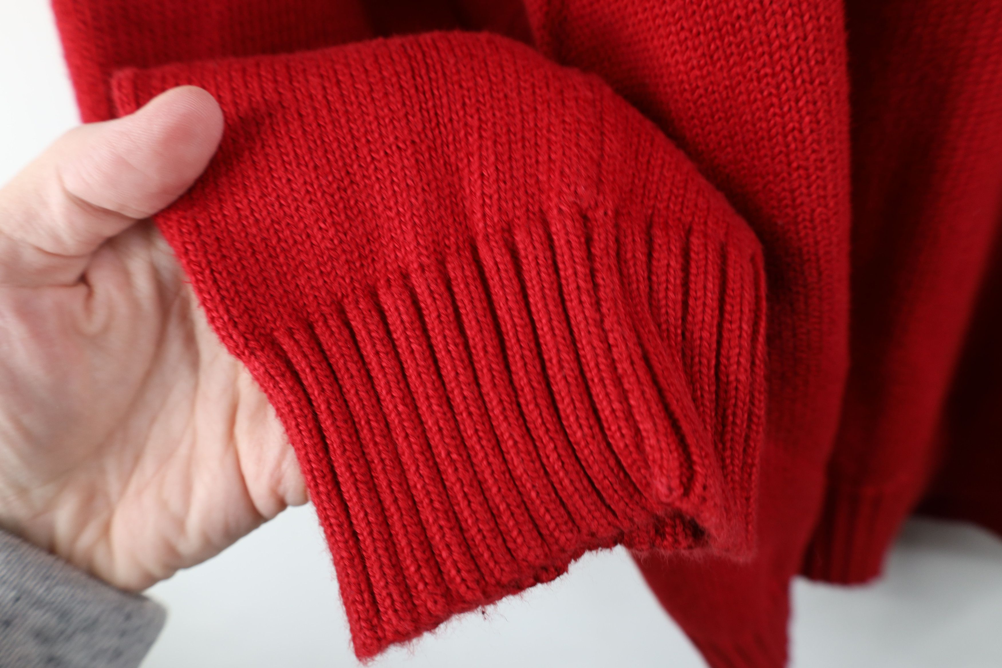 Ralph Lauren Vintage 90s Ralph Lauren Ribbed Knit Half Zip Sweater Red Size US XL / EU 56 / 4 - 9 Thumbnail