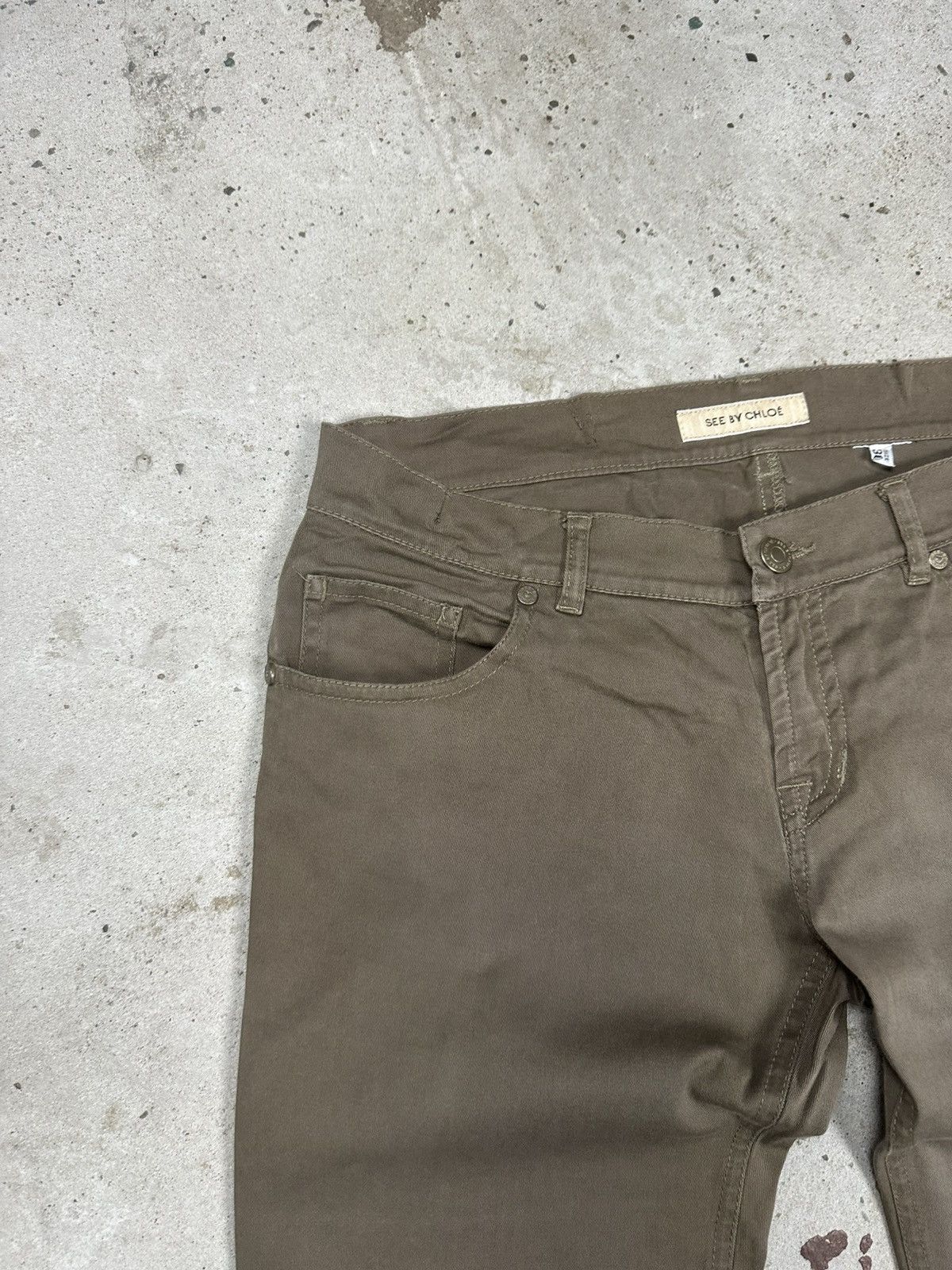 See by Chloe 2000s See by Chloe Brown Pants Trousers Size 29" - 8 Thumbnail