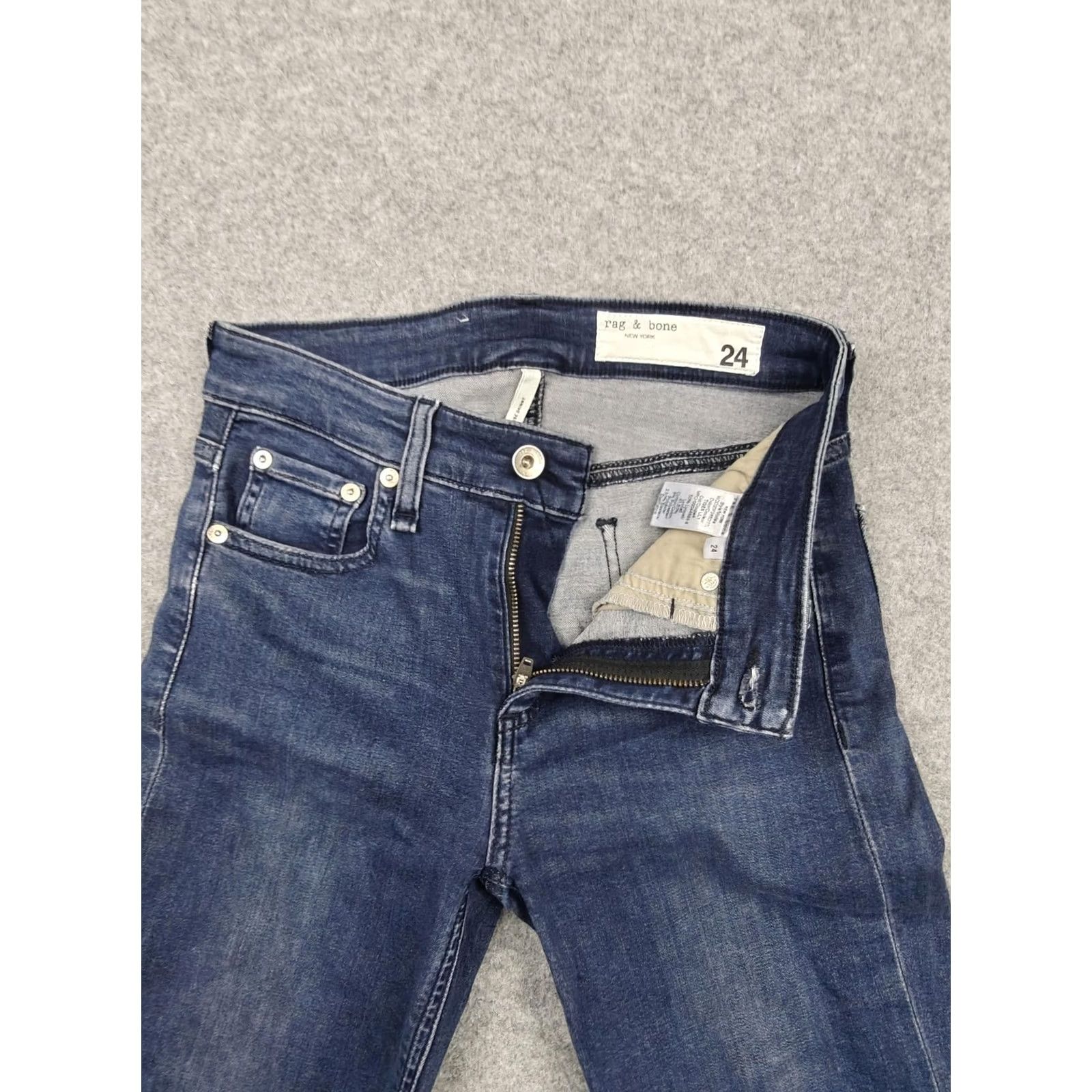 Rag & Bone Rag & Bone Cate Mid Rise Skinny Jeans Womens 24 Blue Medium Wash Denim 24x29 Jeans Women Size 42" / US 20 - 3 Thumbnail