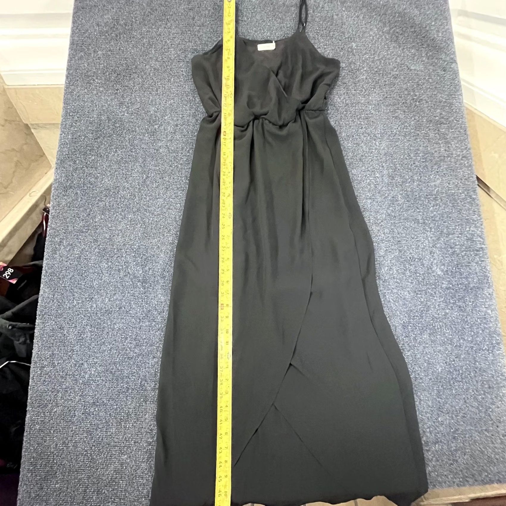 Vintage Lush Dress Womens Small Black Sleeveless Maxi Wrap Overlay Elegant Evening Gown Size S / US 4 / IT 40 - 4 Thumbnail