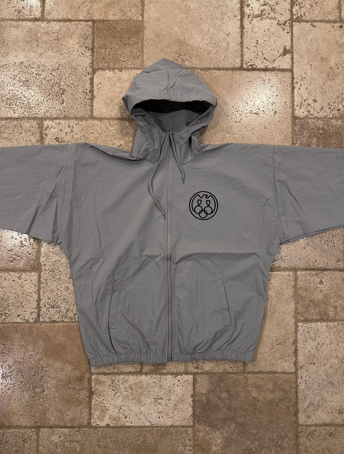 Yeezy Yeezy WB-01 04 Logo Gray Windbreaker Nylon Zip Jacket Size US M / EU 48-50 / 2 - 3 Thumbnail