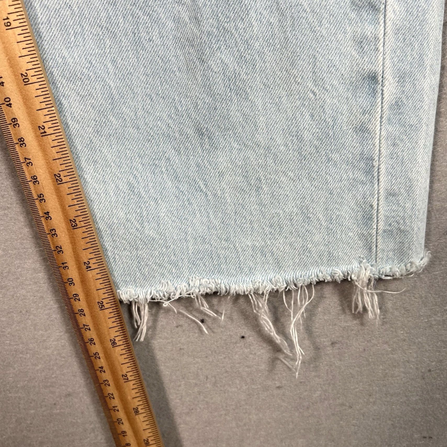 Vintage Etica Jeans Womens Size 25 High Rise Straight Leg Distressed Denim Blue 5-Pocket Size 42" / US 20 - 5 Thumbnail