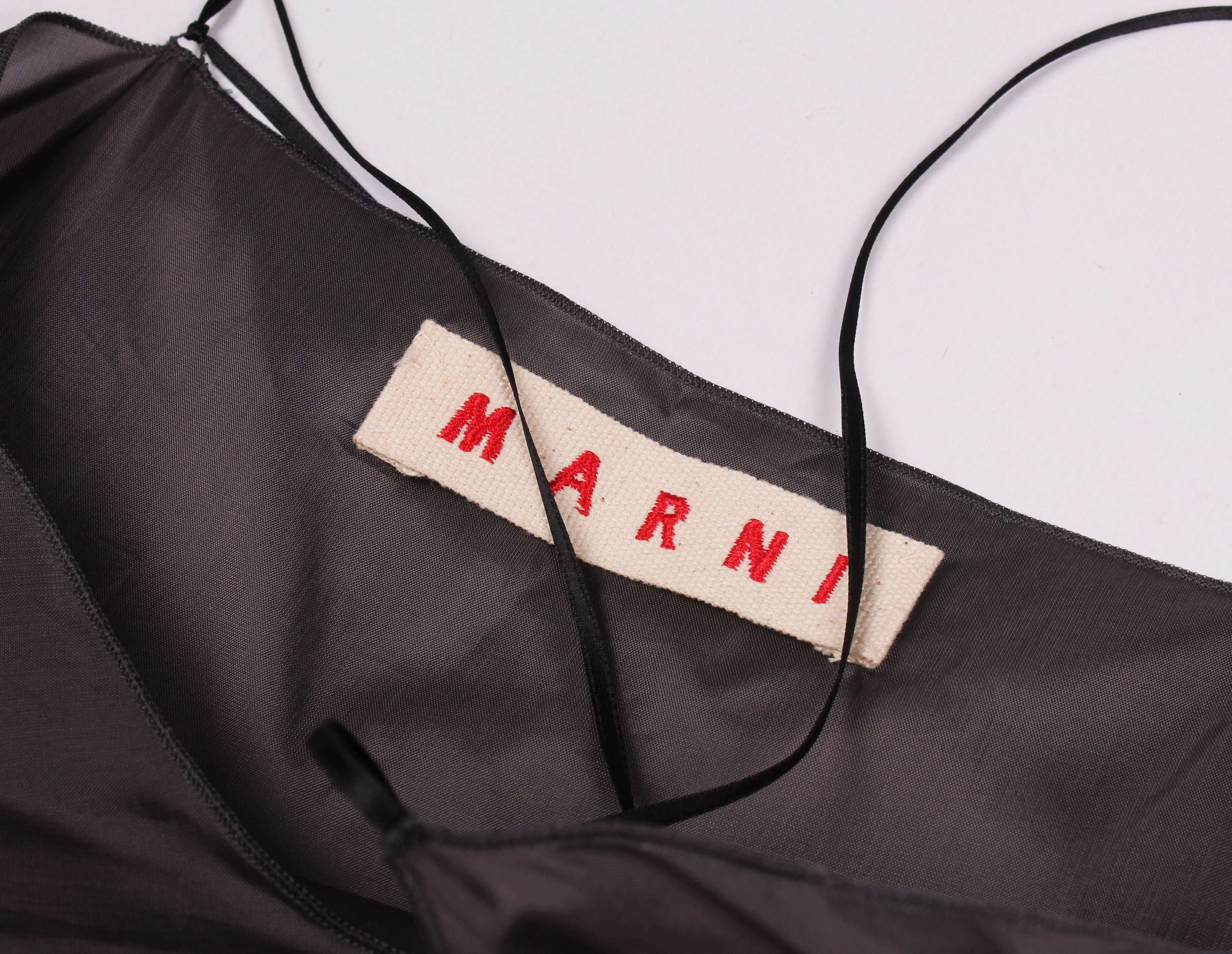 Marni Marni See Through Gray Cami Sleep Mini Dress Size XS / US 0-2 / IT 36-38 - 6 Thumbnail