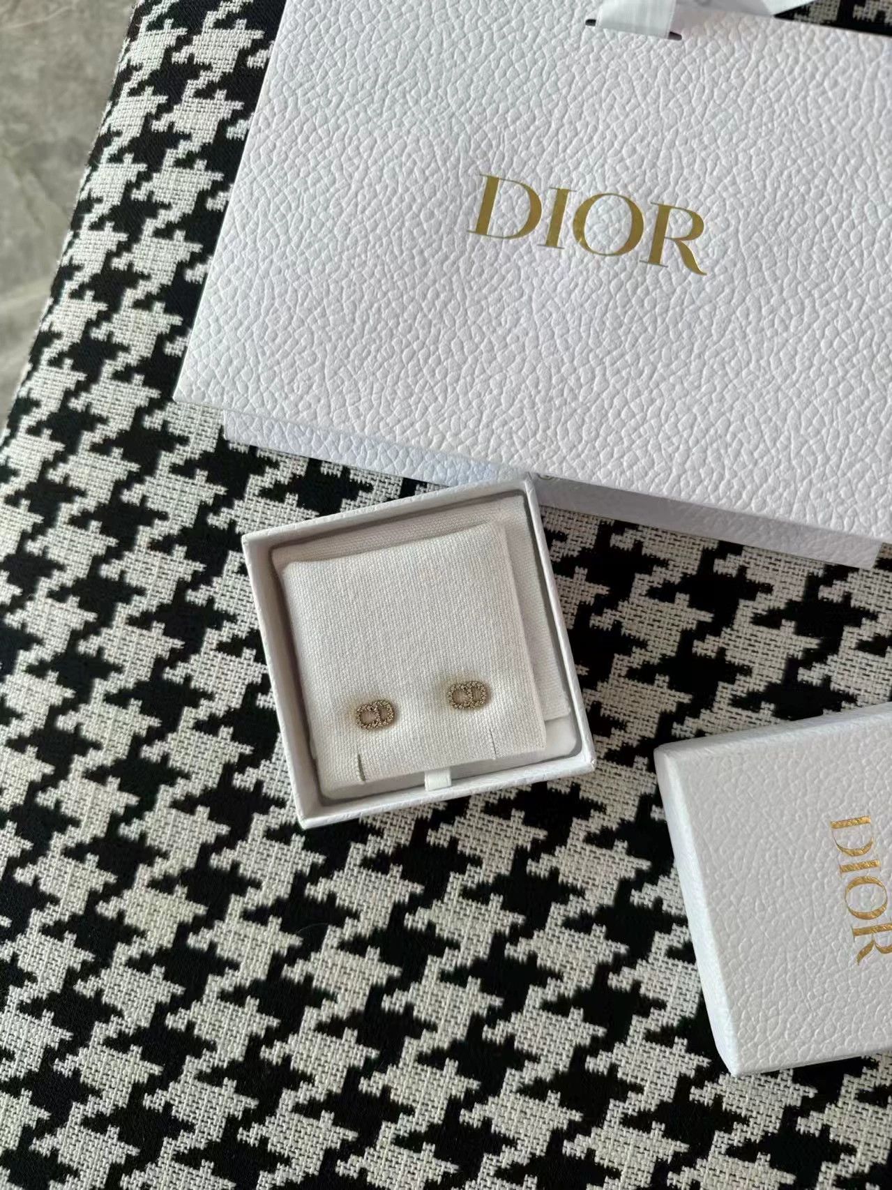 Dior Dior CD Pave Earrings Size ONE SIZE - 2 Thumbnail