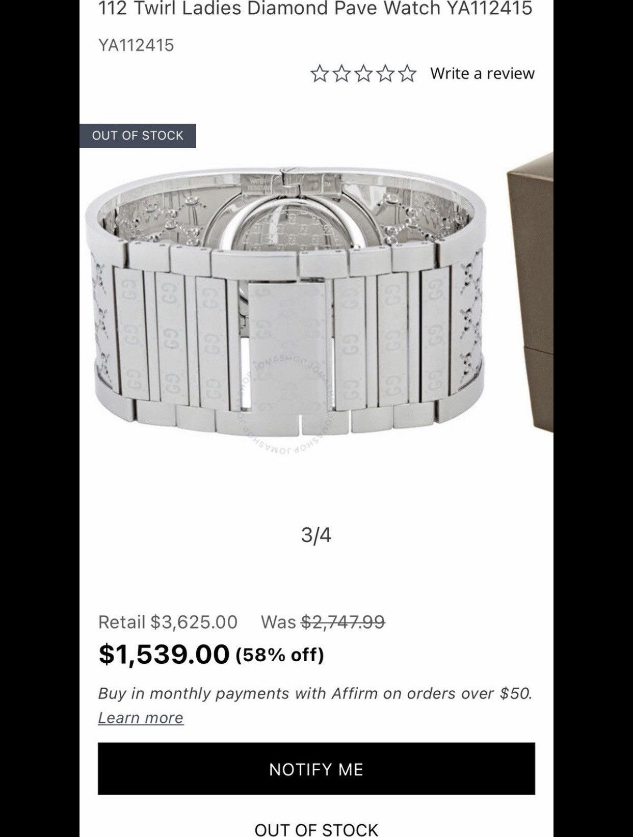 Gucci × Vintage Gucci Monogram Silver Watch Size ONE SIZE - 8 Thumbnail