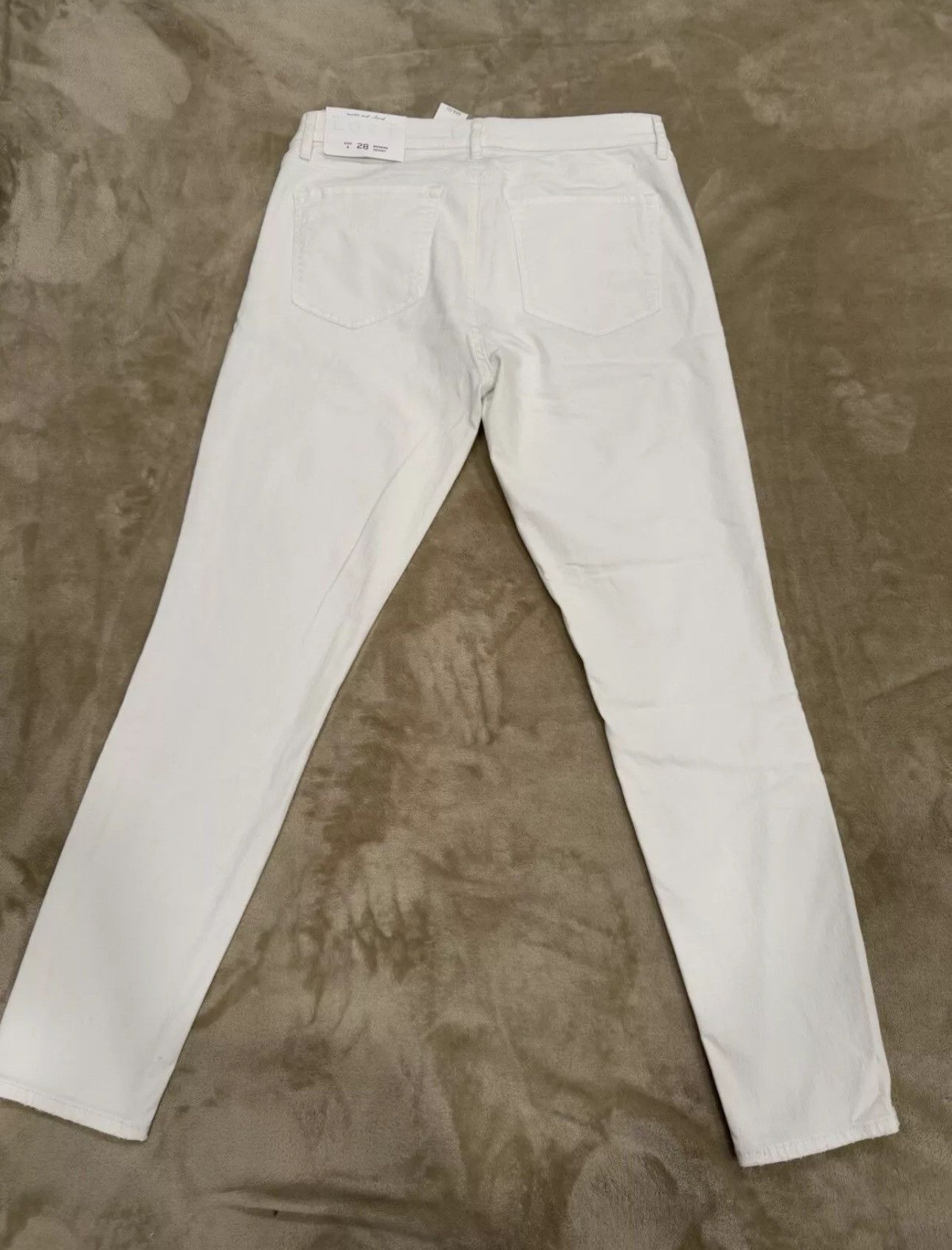 Ann Taylor Ann Taylor Loft White Skinny Ankle Jeans Size 6/28 Size 28" / US 6 / IT 42 - 2 Thumbnail
