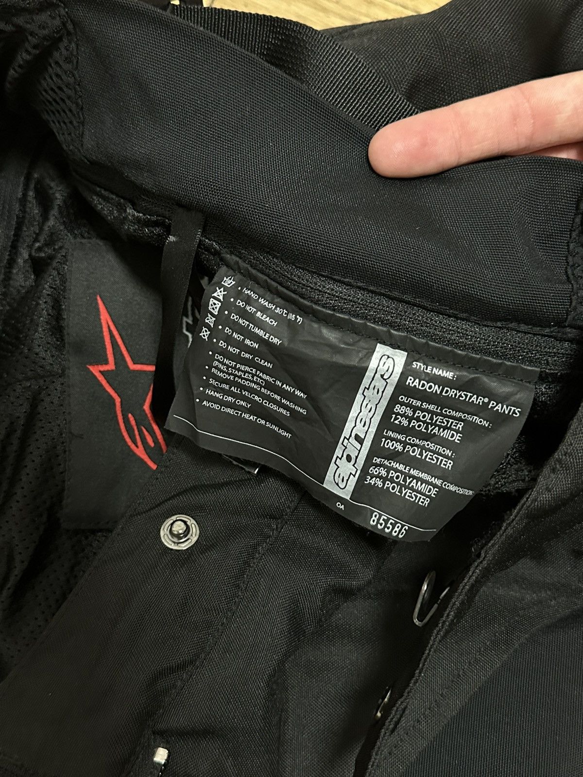 Alpinestars Alpinestars Radon Drystar Motorcycle Pants M Size Climate Size 27" / US 4 / IT 40 - 9 Thumbnail