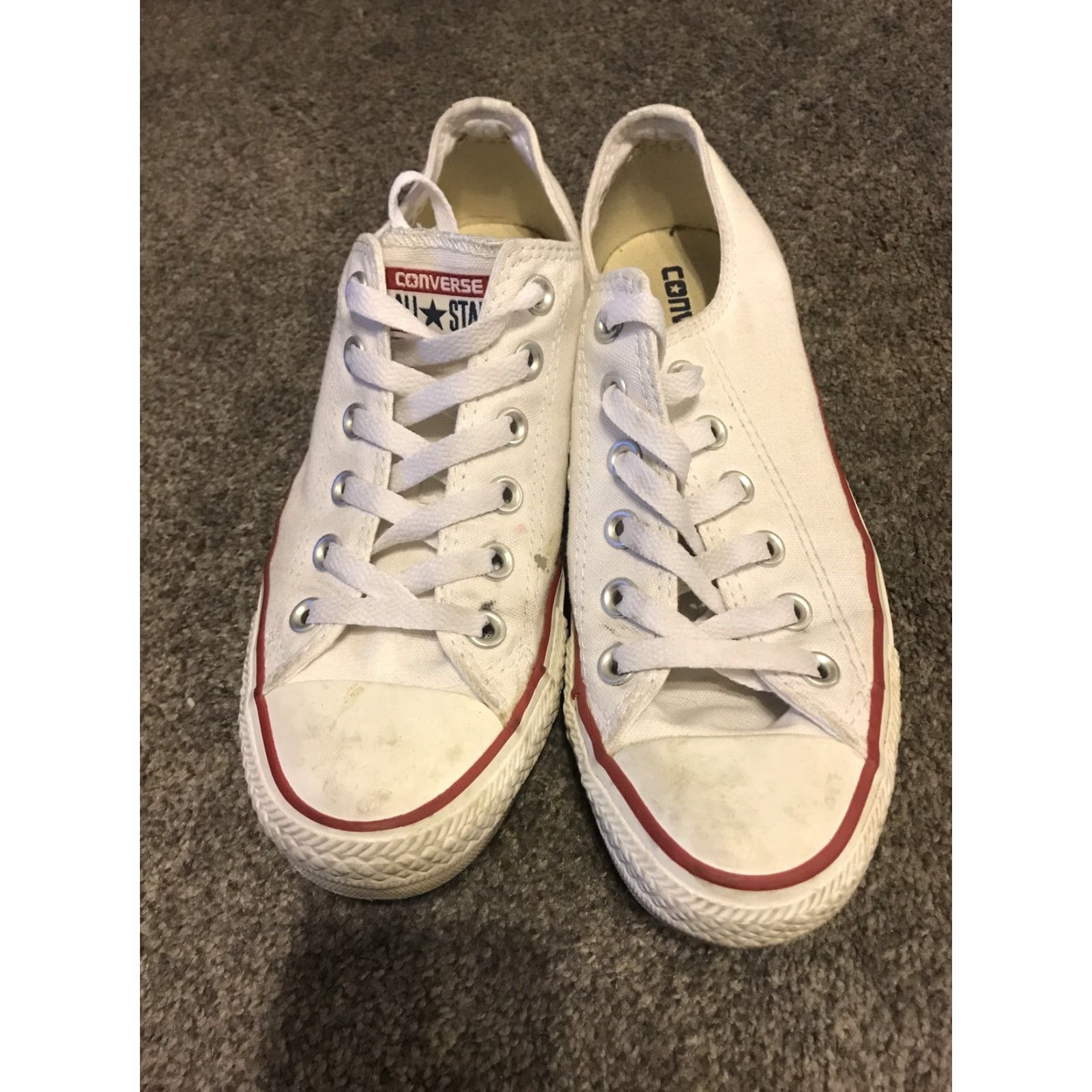 Converse Converse All Star Sneaker Unisex Men 6 White Canvas Stars Athletic M7652 Chuck Taylor All Star Size US 6 / EU 39 - 2 Thumbnail