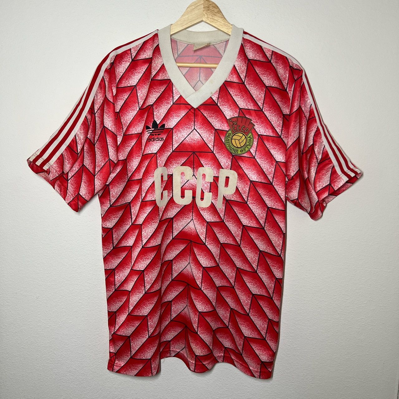 image of Adidas x Soccer Jersey Soviet Union 1988 Third Jersey in Red, Men's (Size Medium)