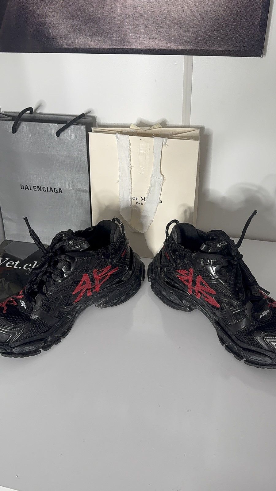 Balenciaga ✅ Balenciaga Runner 1 Graffiti Black Red Faded 42 Size US 9.5 / EU 42-43 - 8 Thumbnail