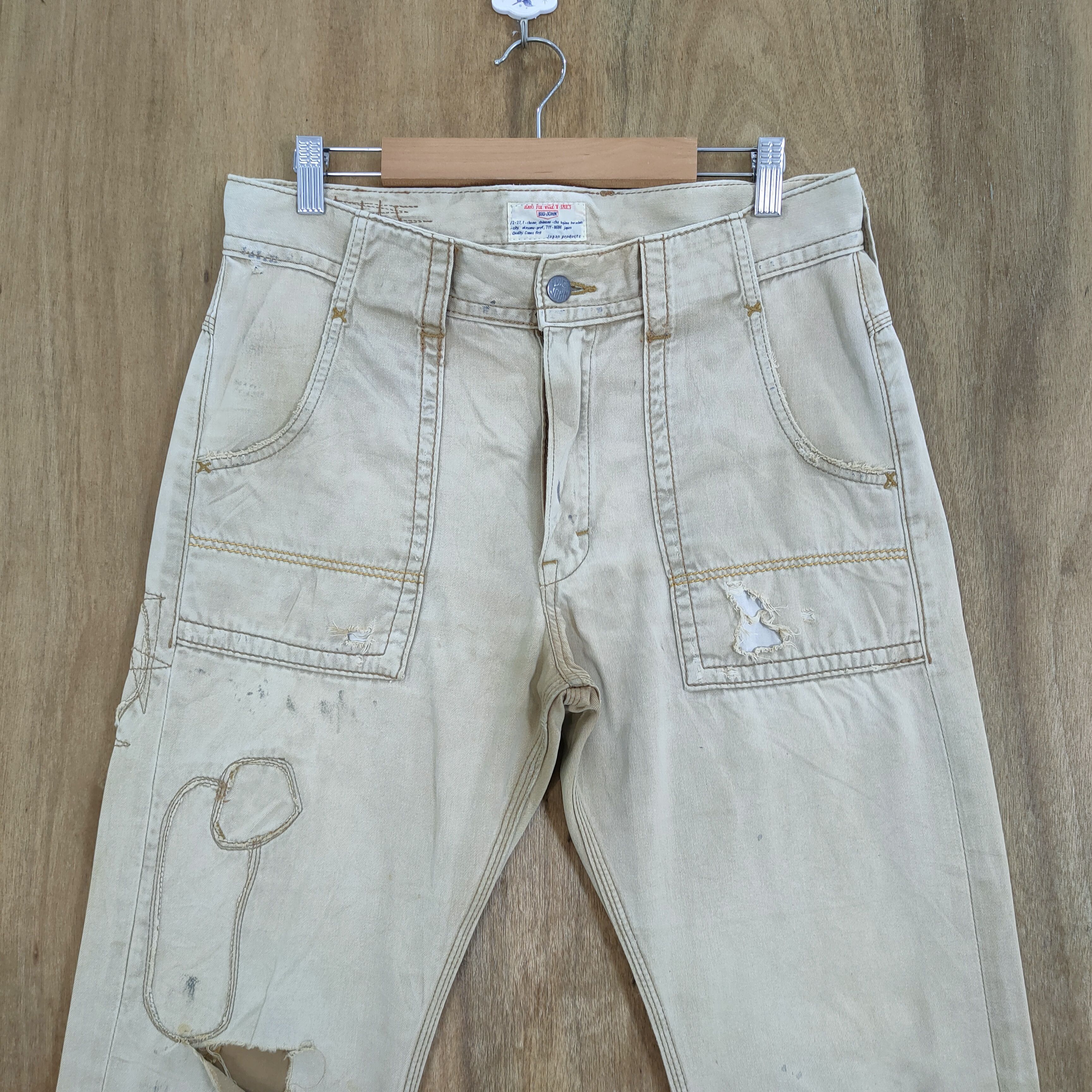 Japanese Brand VINTAGE BIG J DISTRESSED CARGO PANTS Size US 32 / EU 48 - 2 Thumbnail
