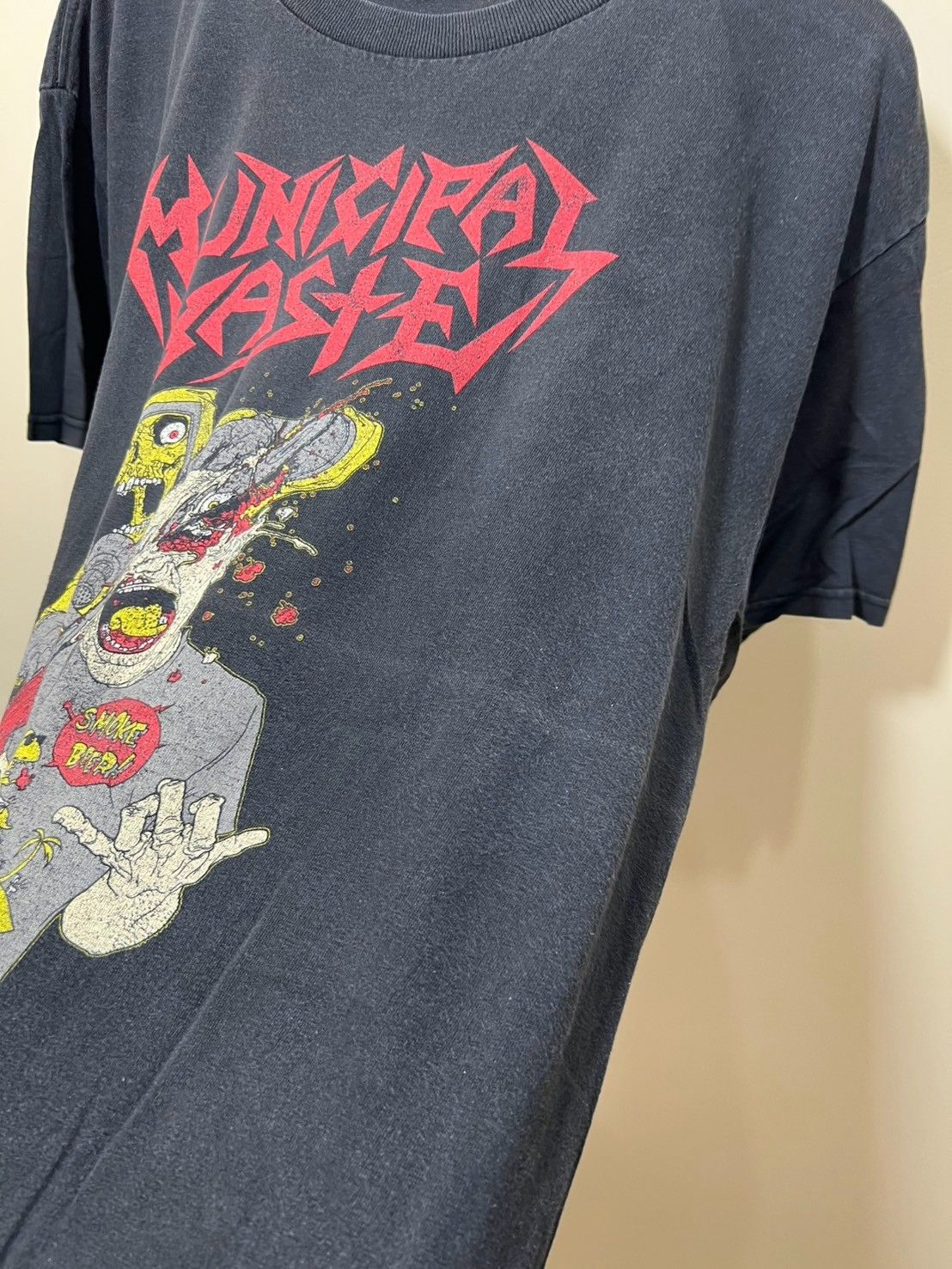 Band Tees × Vintage Vintage 00's Municipal Waste Smoke Beer Promo shirt bnz01 Size US L / EU 52-54 / 3 - 8 Thumbnail