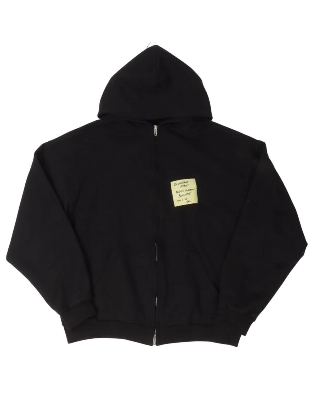 Balenciaga Balenciaga Sticky Note Zip Up Hoodie | Grailed