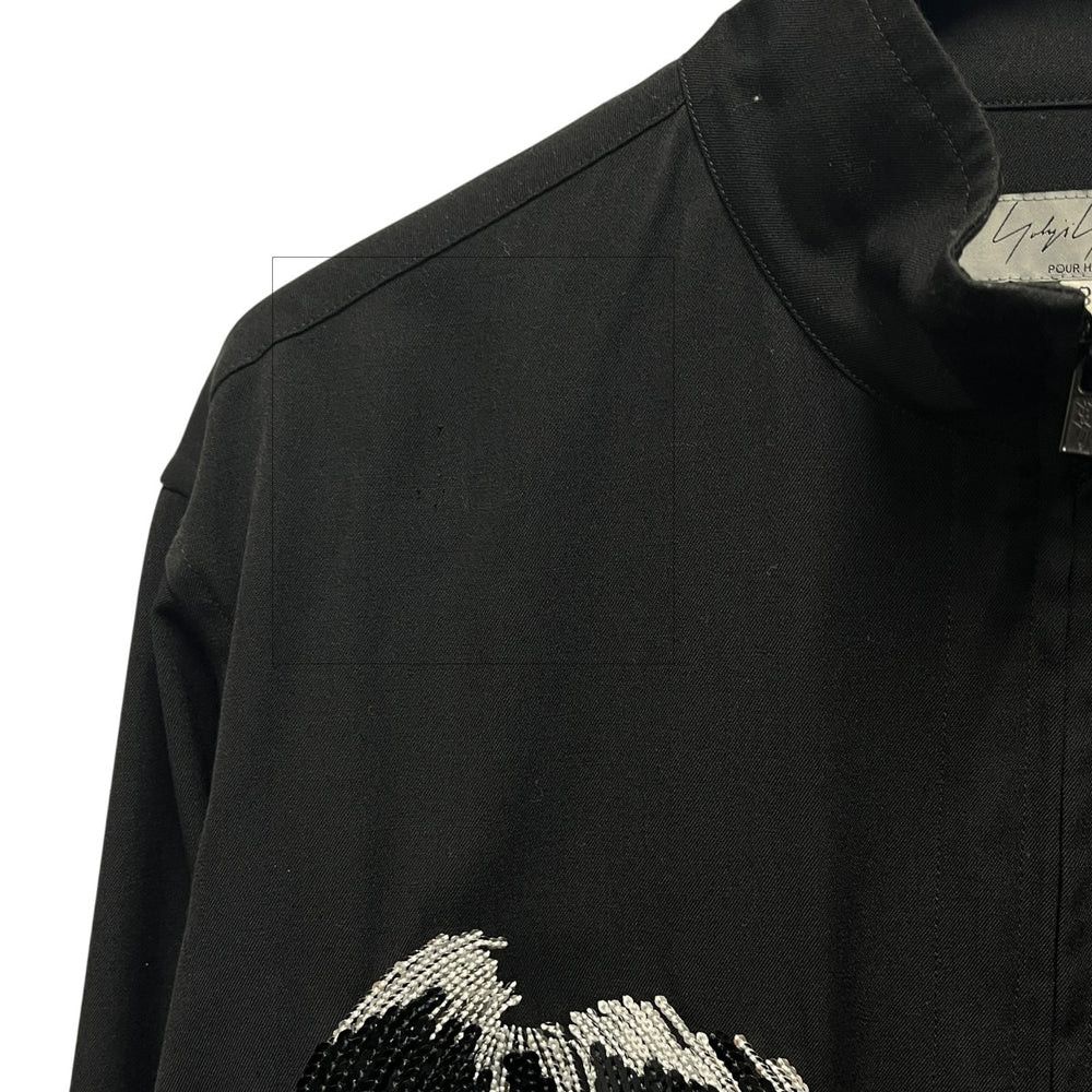 Yohji Yamamoto Yohji Yamamoto pour homme/22SS Sequin Zip-Up Shirt Size US L / EU 52-54 / 3 - 6 Thumbnail