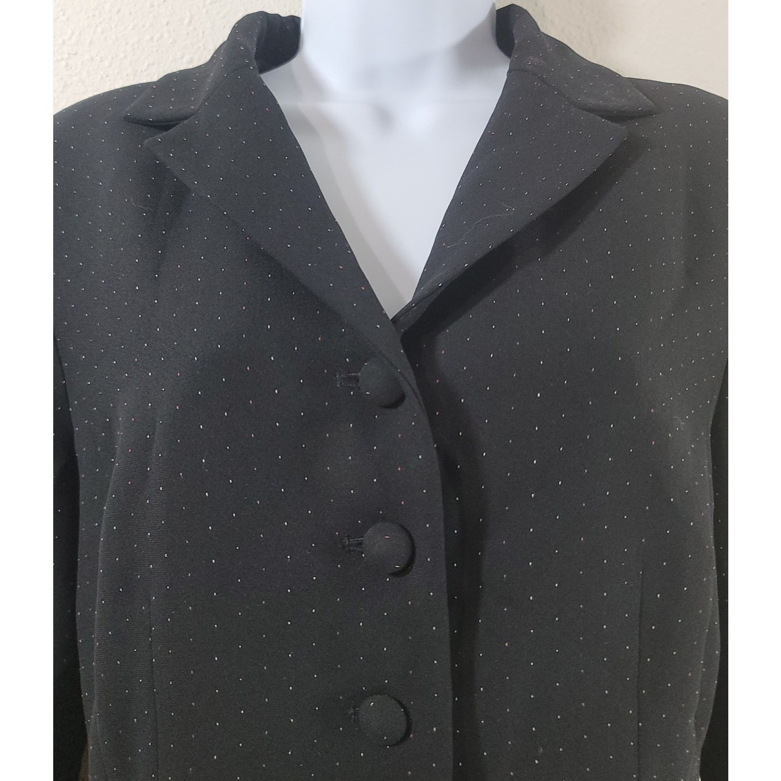 Other Maggy London Black Pleated Cuffs 5 Button Lined Blazer 14 Size XL / US 12-14 / IT 48-50 - 5 Thumbnail