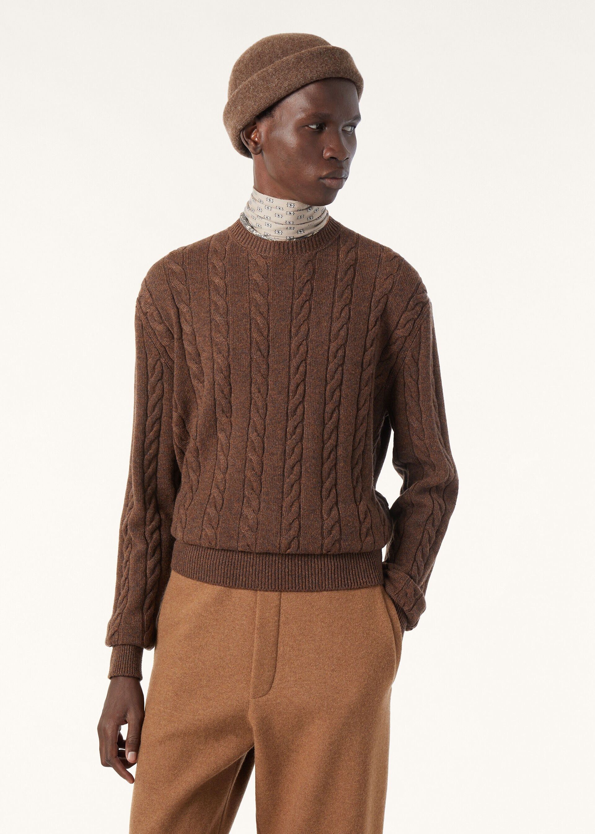 Loro Piana os11x0226 FAQ4517 Cedar Crewneck Sweater Apple Crisp Melange Size US XL / EU 56 / 4 - 4 Thumbnail