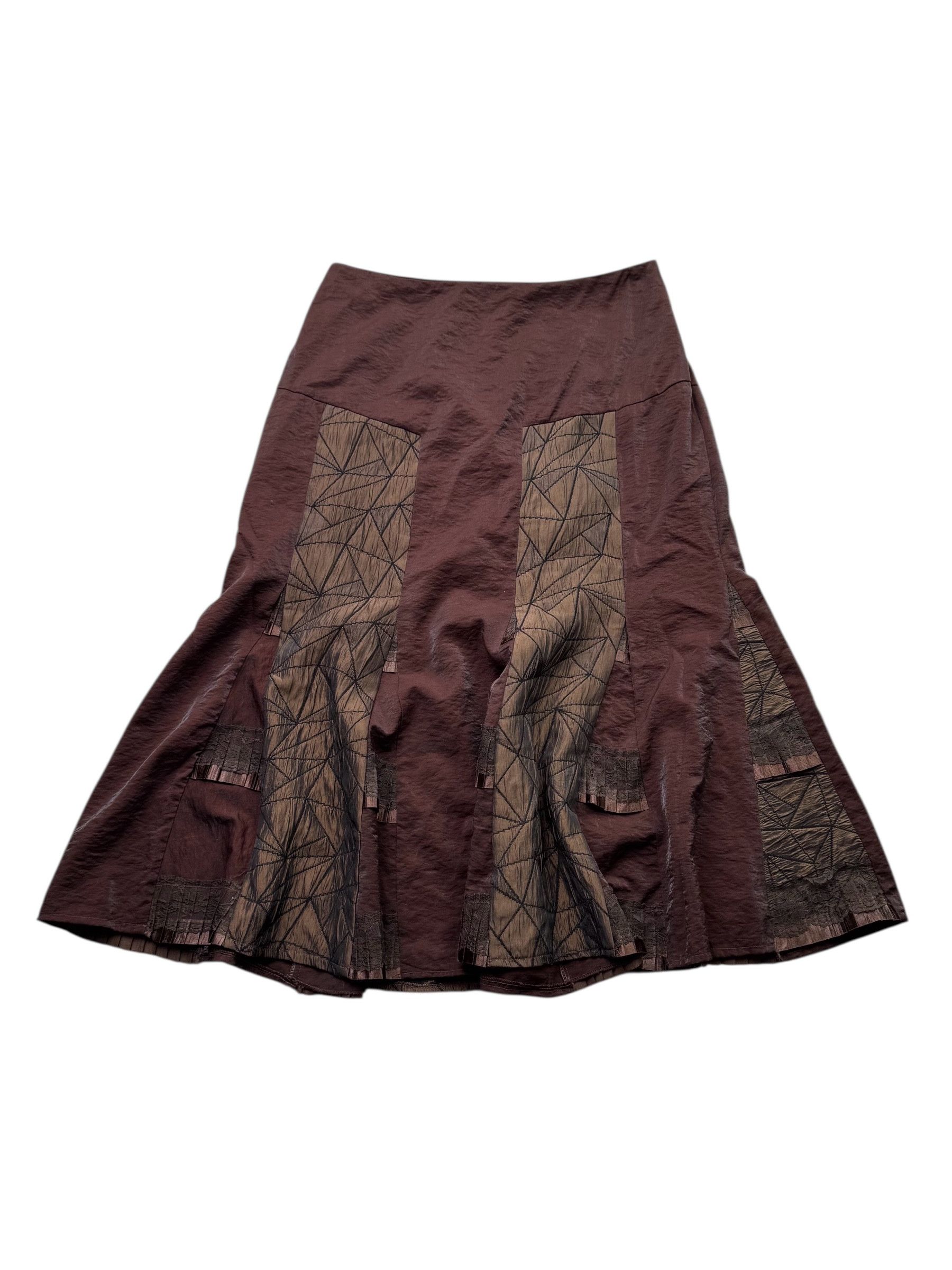Vintage Vintage Flare Skirt M28D15(E18)(V63) Size 30" / US 8 / IT 44 - 4 Thumbnail