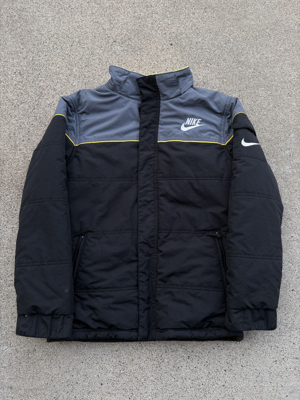 Nike × Vintage Vintage Y2K Yellow Nike Reversible Fleece Snow Jacket Sz. YL Size US S / EU 44-46 / 1 - 5 Thumbnail
