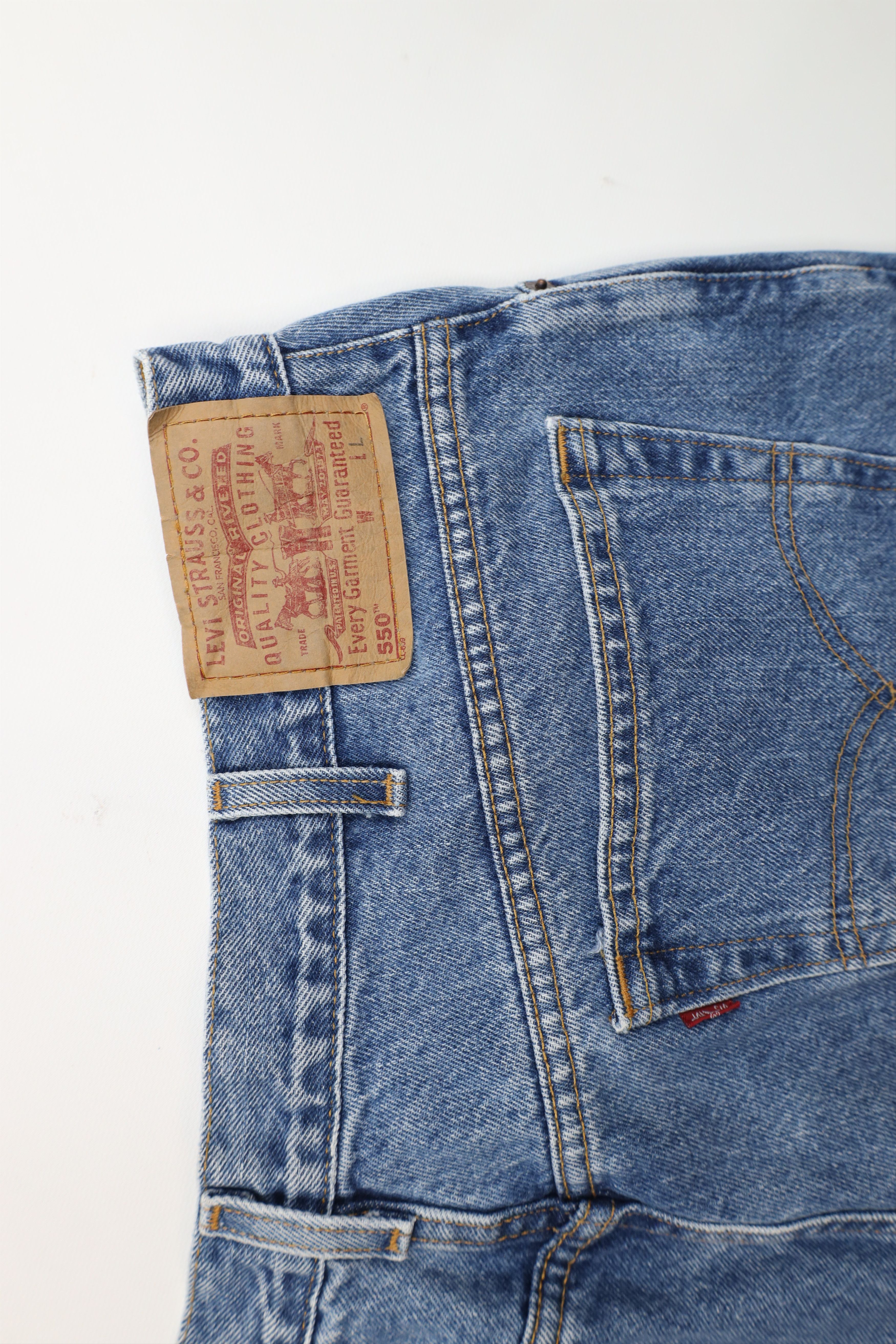 Levi's × Vintage Vintage Y2K 2002 Levis 550 Tapered Leg Denim Jeans Blue Size 40" / US 18 - 13 Thumbnail