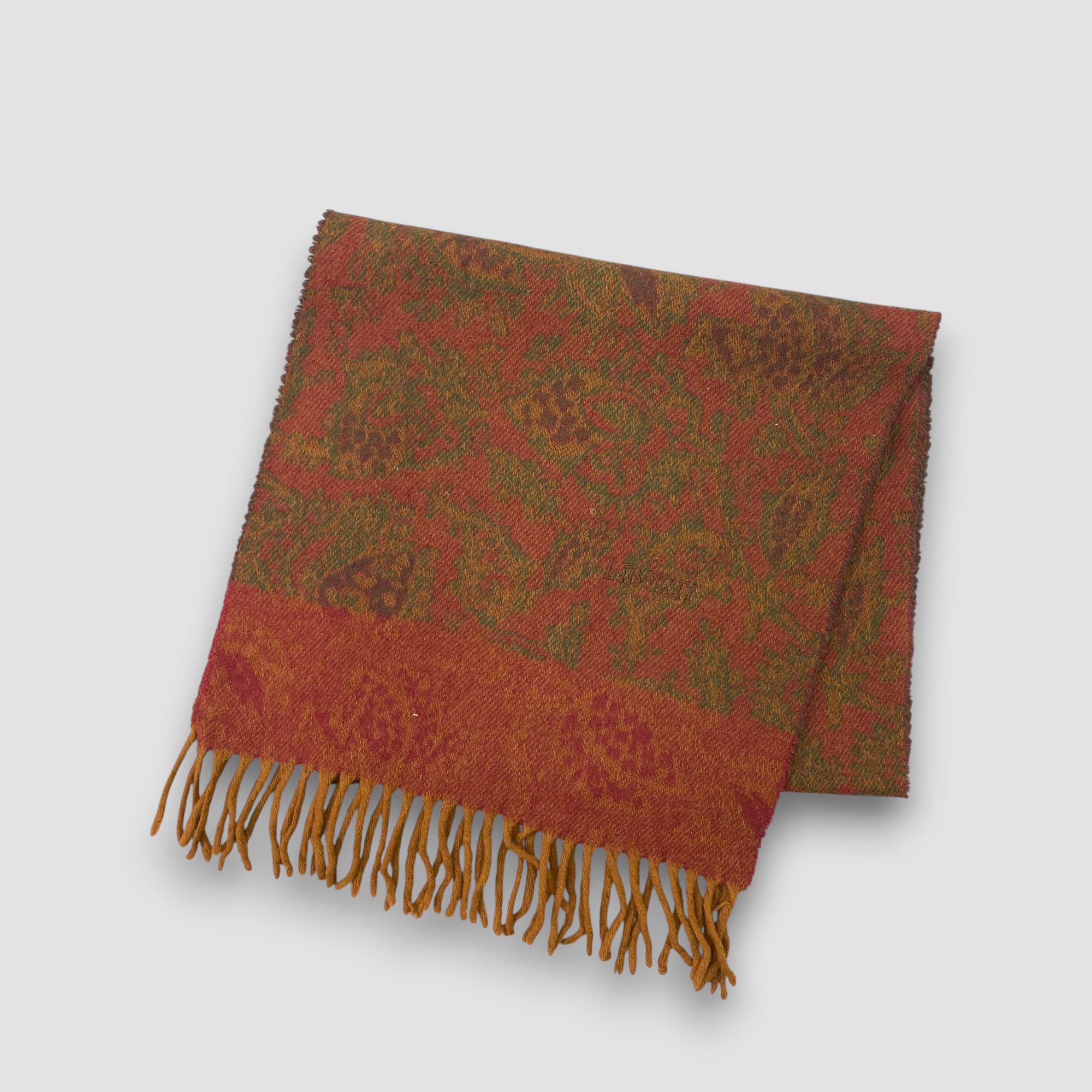 Liberty London Vintage Liberty London Scarf Muffler Wool Cashmere Scarves Size ONE SIZE - 3 Thumbnail
